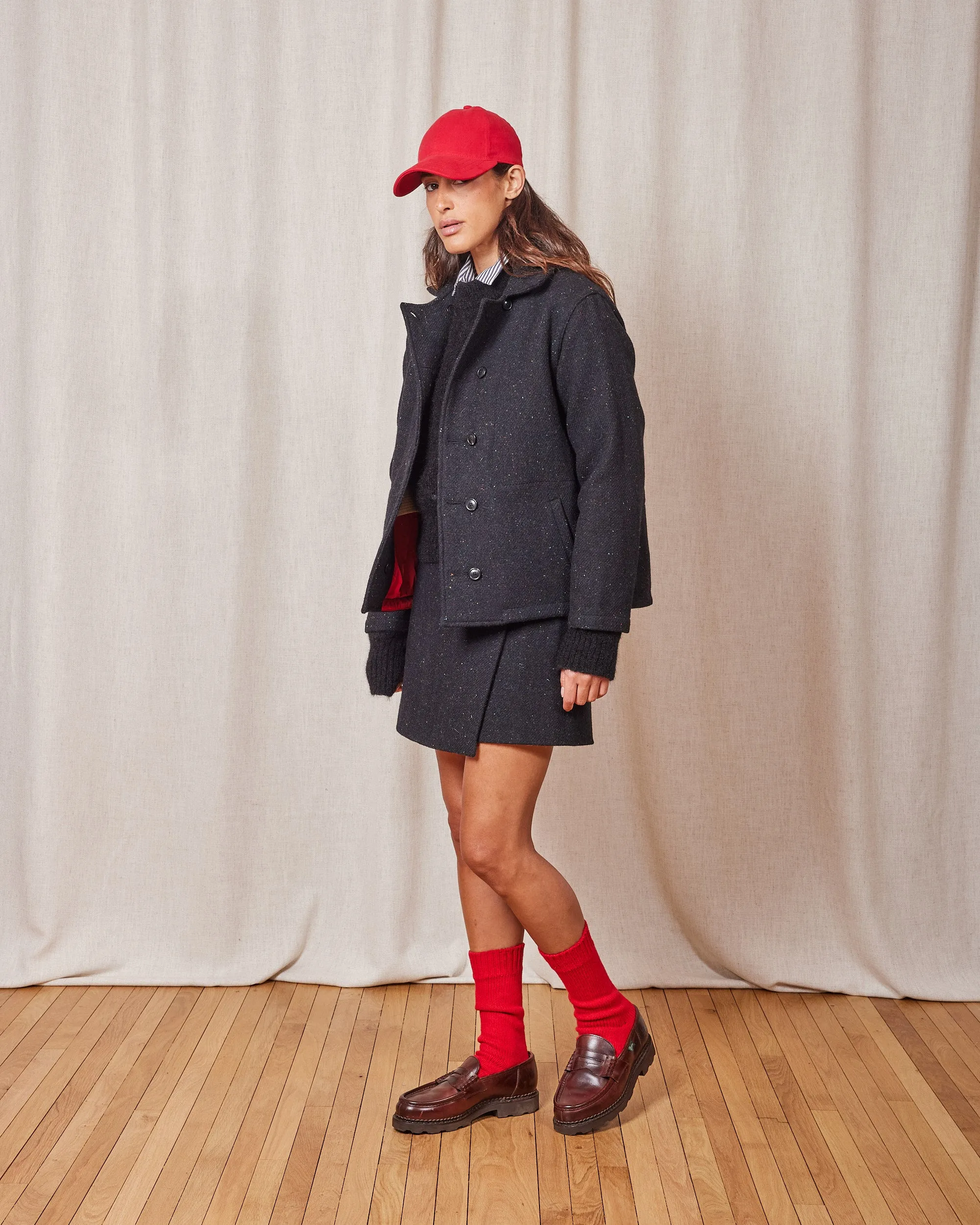 VESTE ASZA HARRIS TWEED BLACK - MULTI sold by Homecore