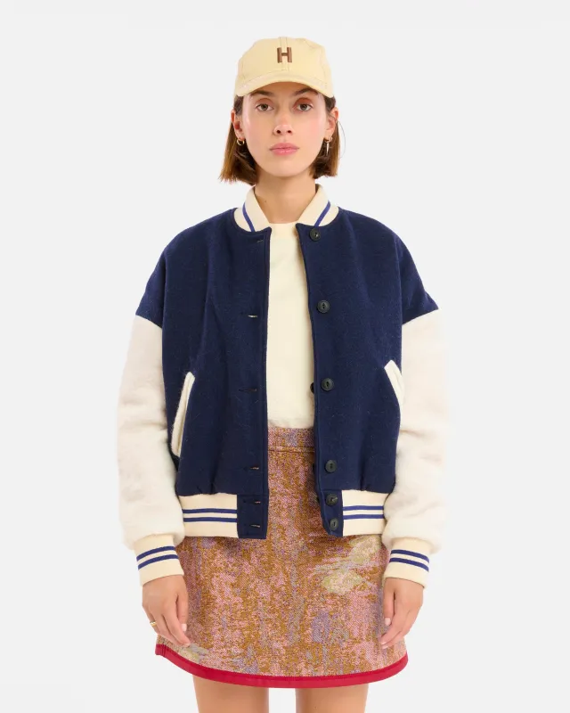 VESTE GAMMA WOOLLY BLUE-CREAM sold by Homecore