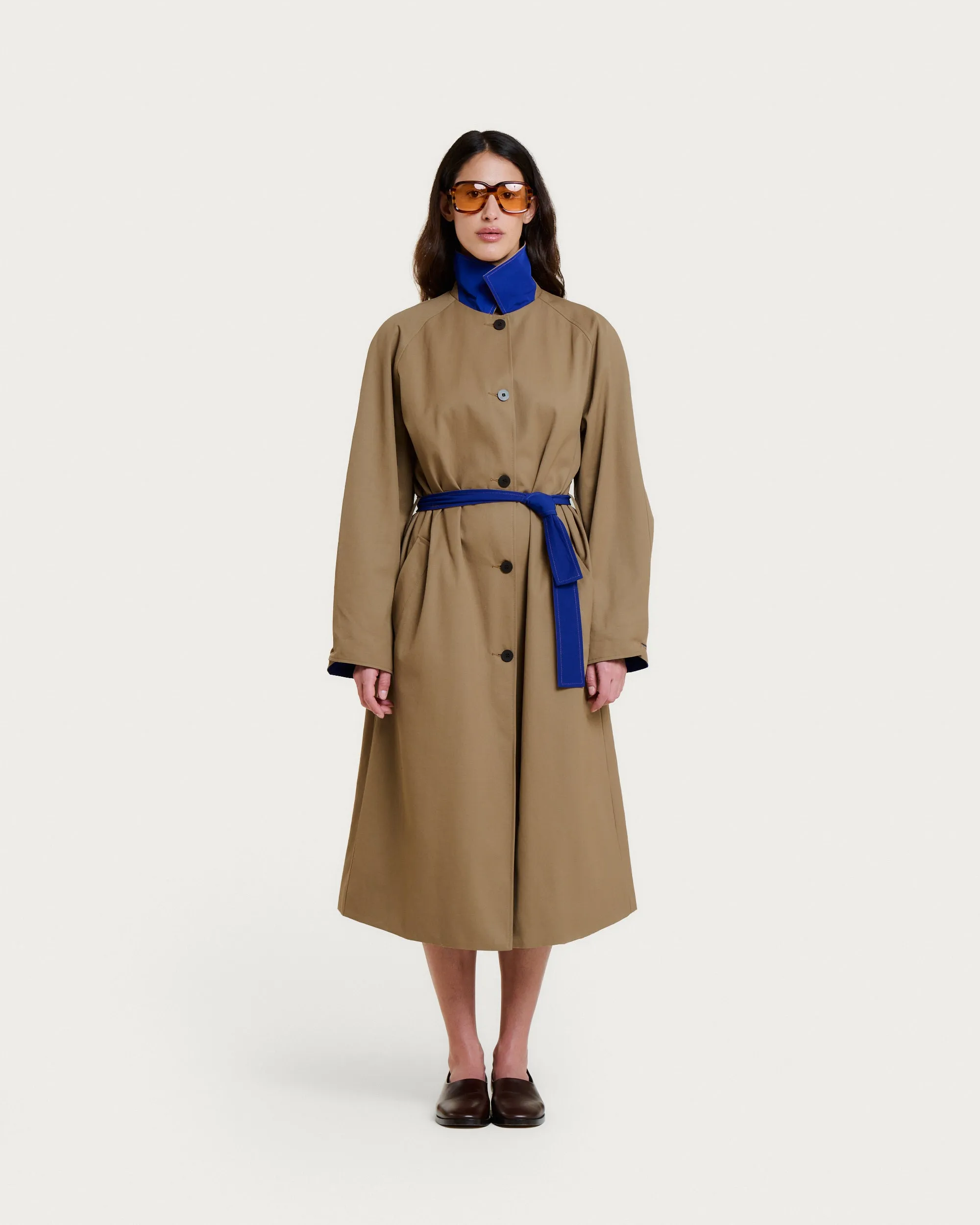 TRENCH PALMER BEIGE-BLUE sold by Homecore