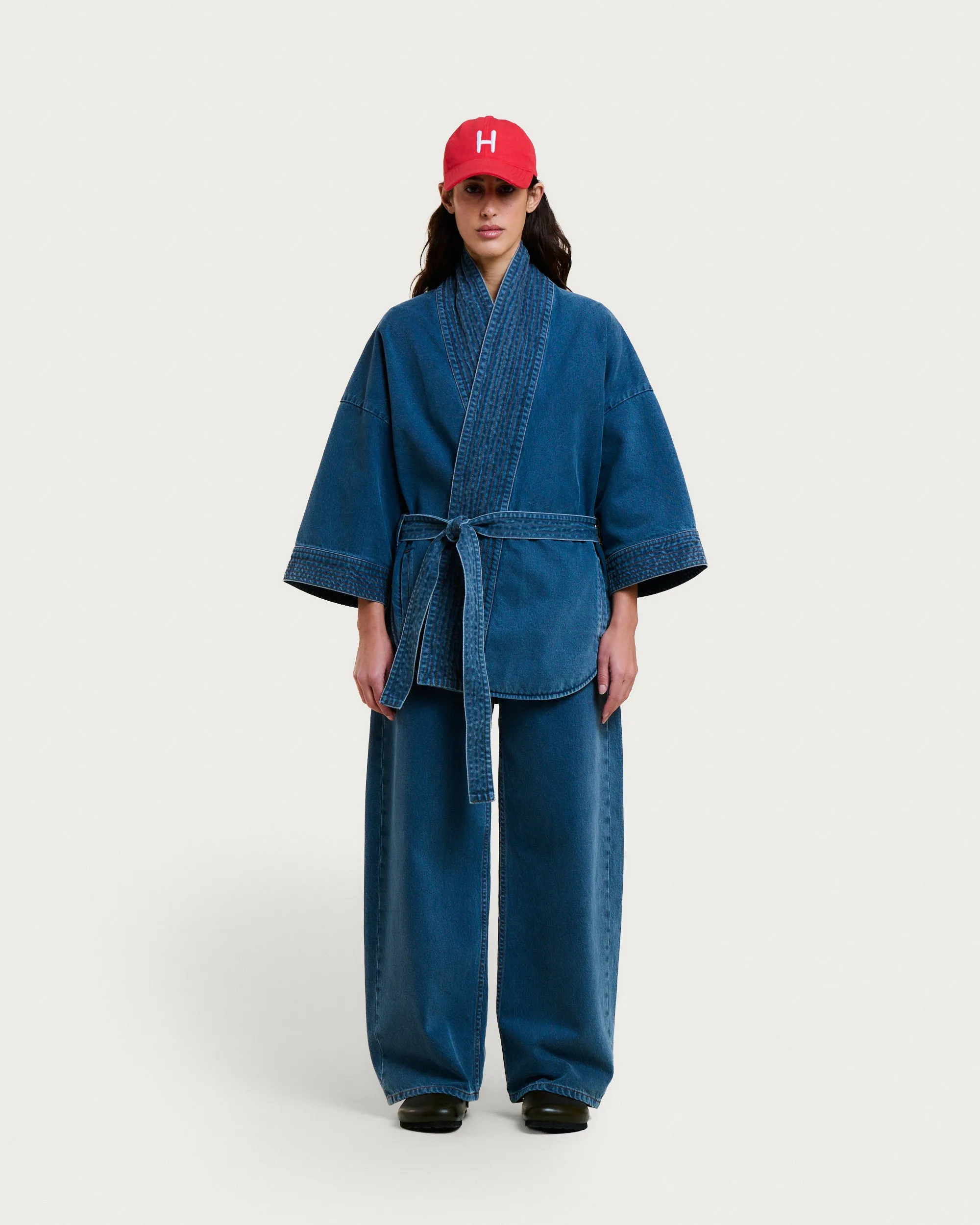 VESTE KIMONO KURA DENIM GREY-BLUE sold by Homecore product image thumbnail 5