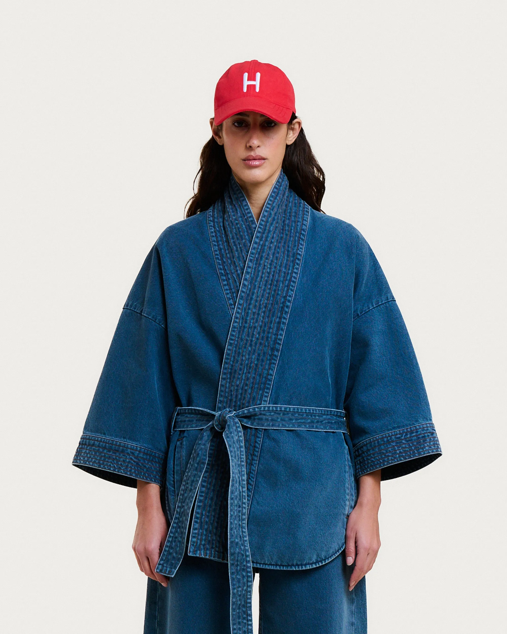 VESTE KIMONO KURA DENIM GREY-BLUE sold by Homecore product image thumbnail 2