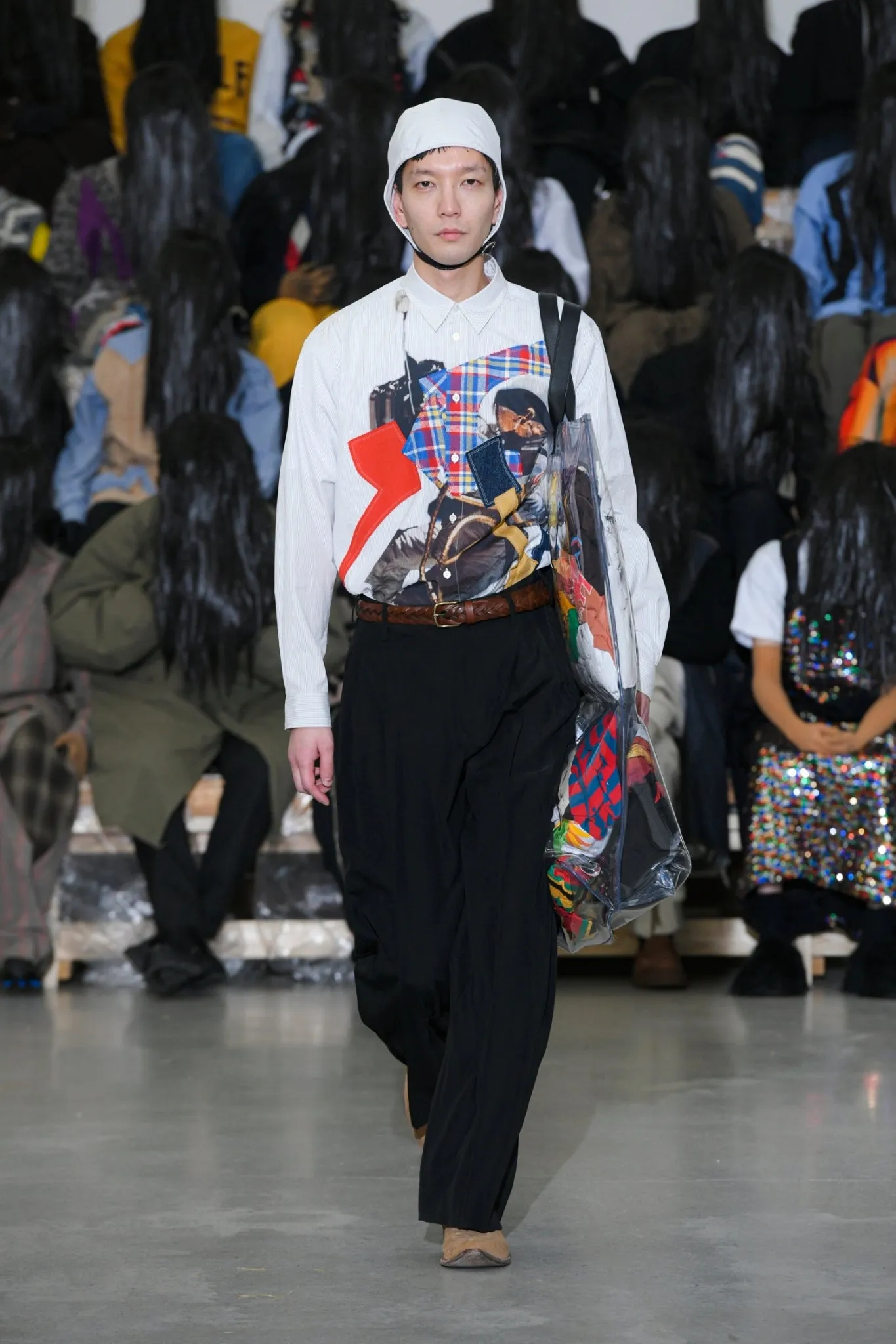 Patched Work and Printed Shirt sold by Anonymous Ism product image thumbnail 4