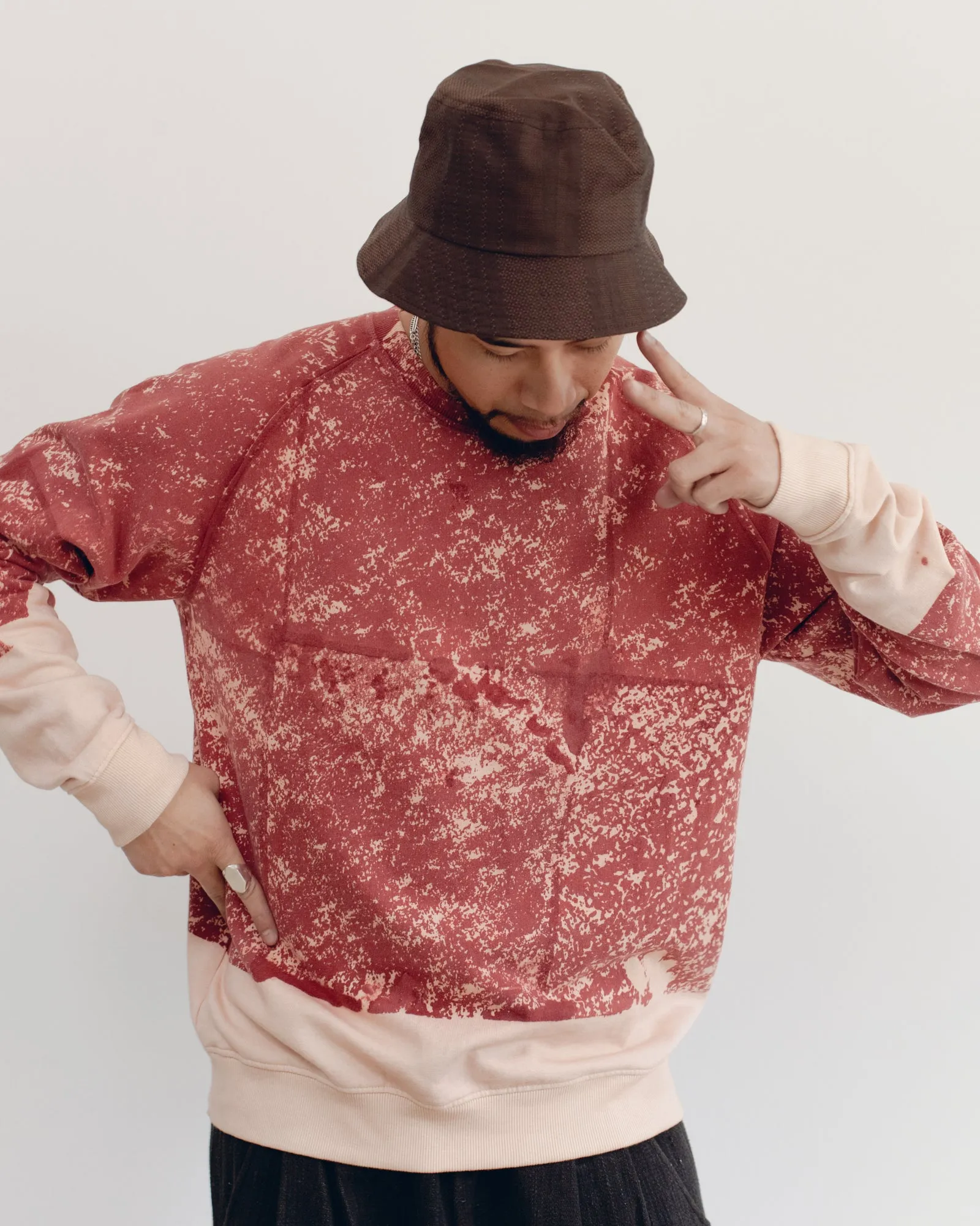 BLOCKED PRINTED SWEATSHIRT sold by Anonymous Ism product image thumbnail 2