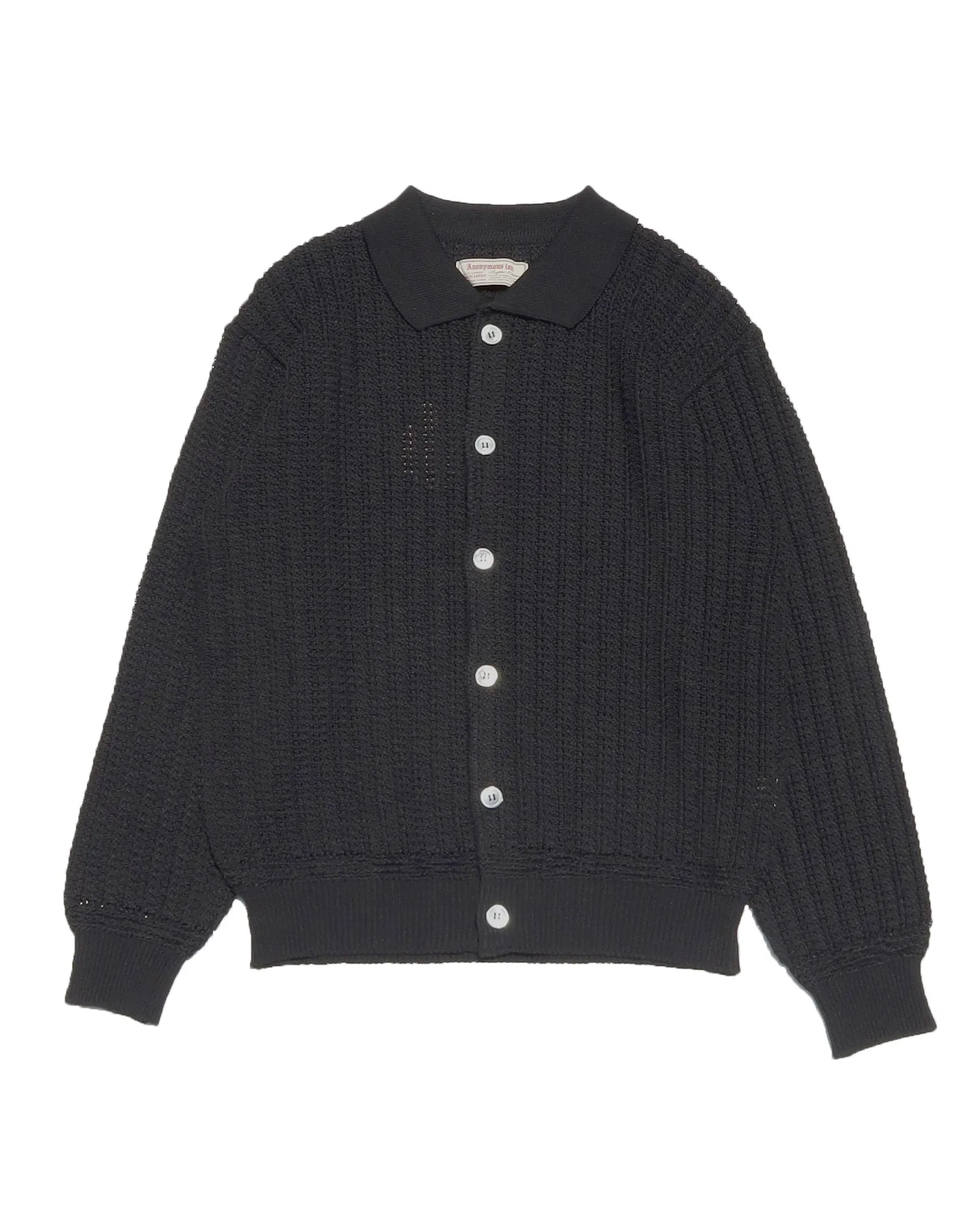 Crochet Polo Cardigan sold by Anonymous Ism