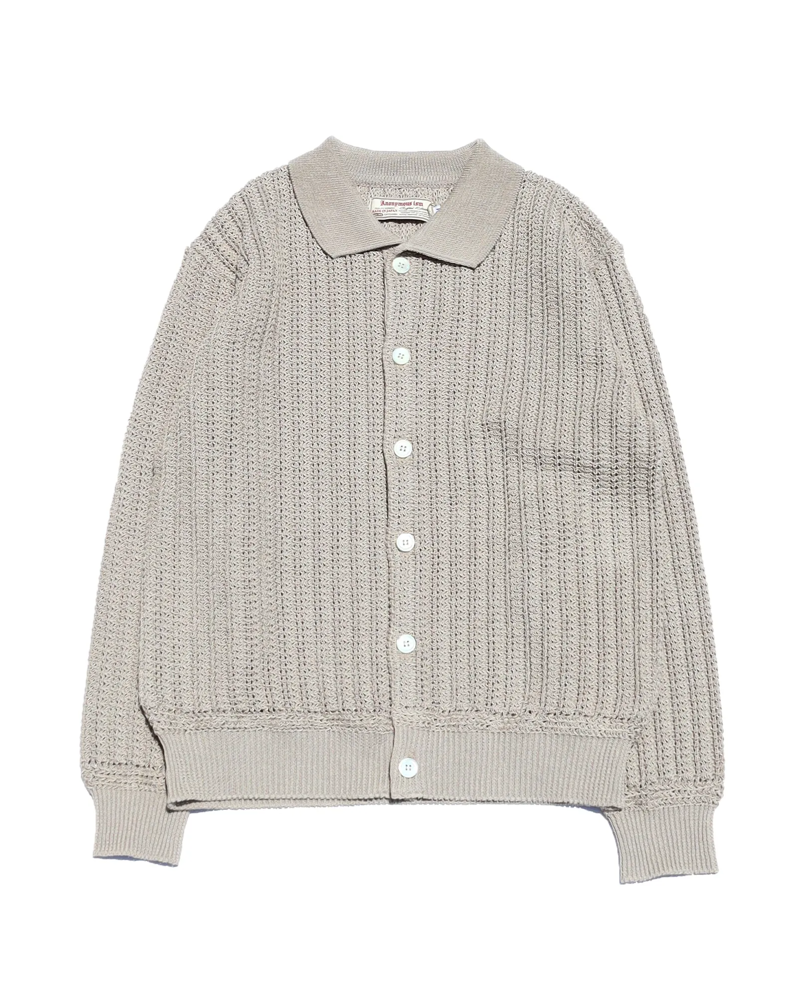 Crochet Polo Cardigan sold by Anonymous Ism