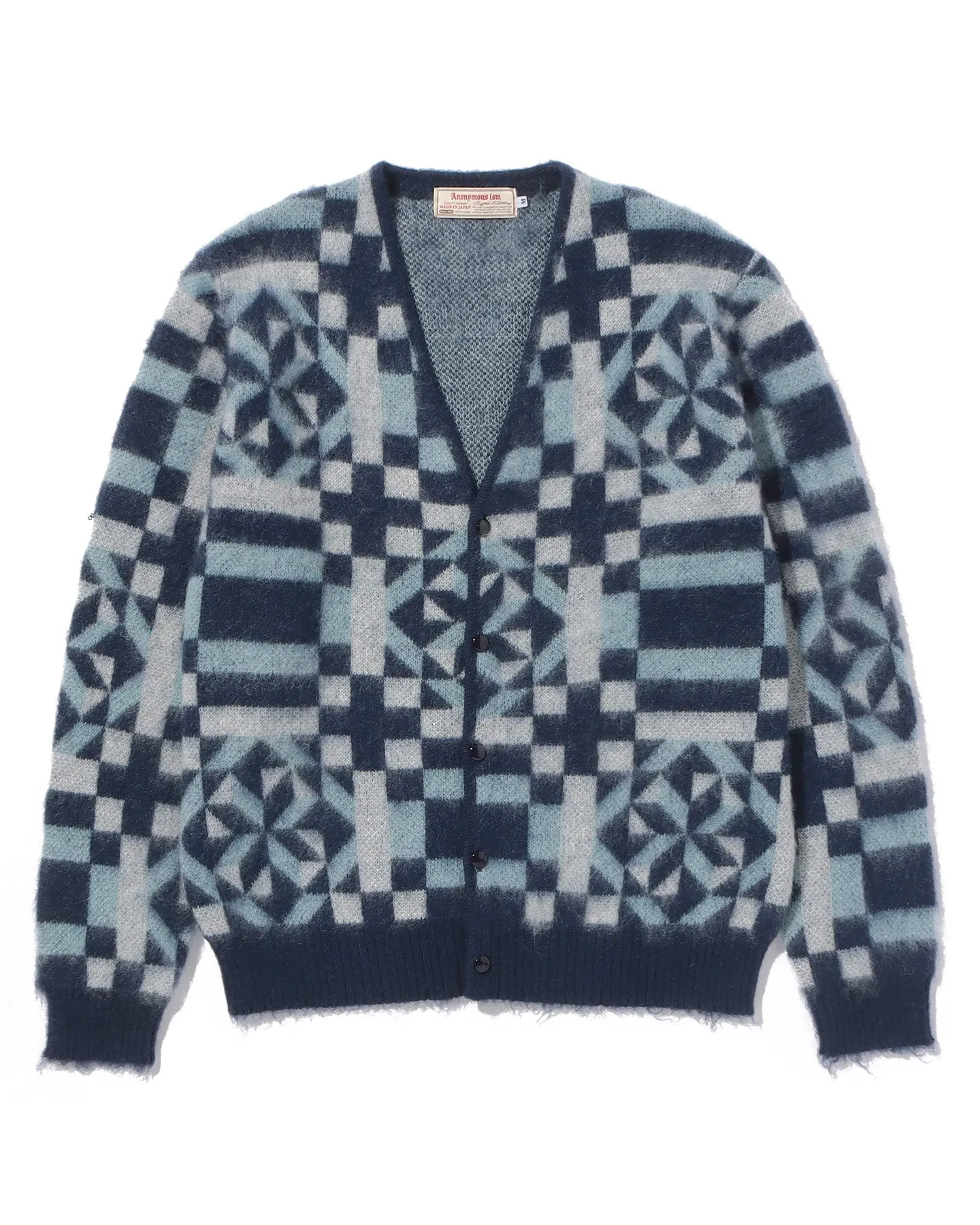 Vintage quilt mohair cardigan sold by Anonymous Ism
