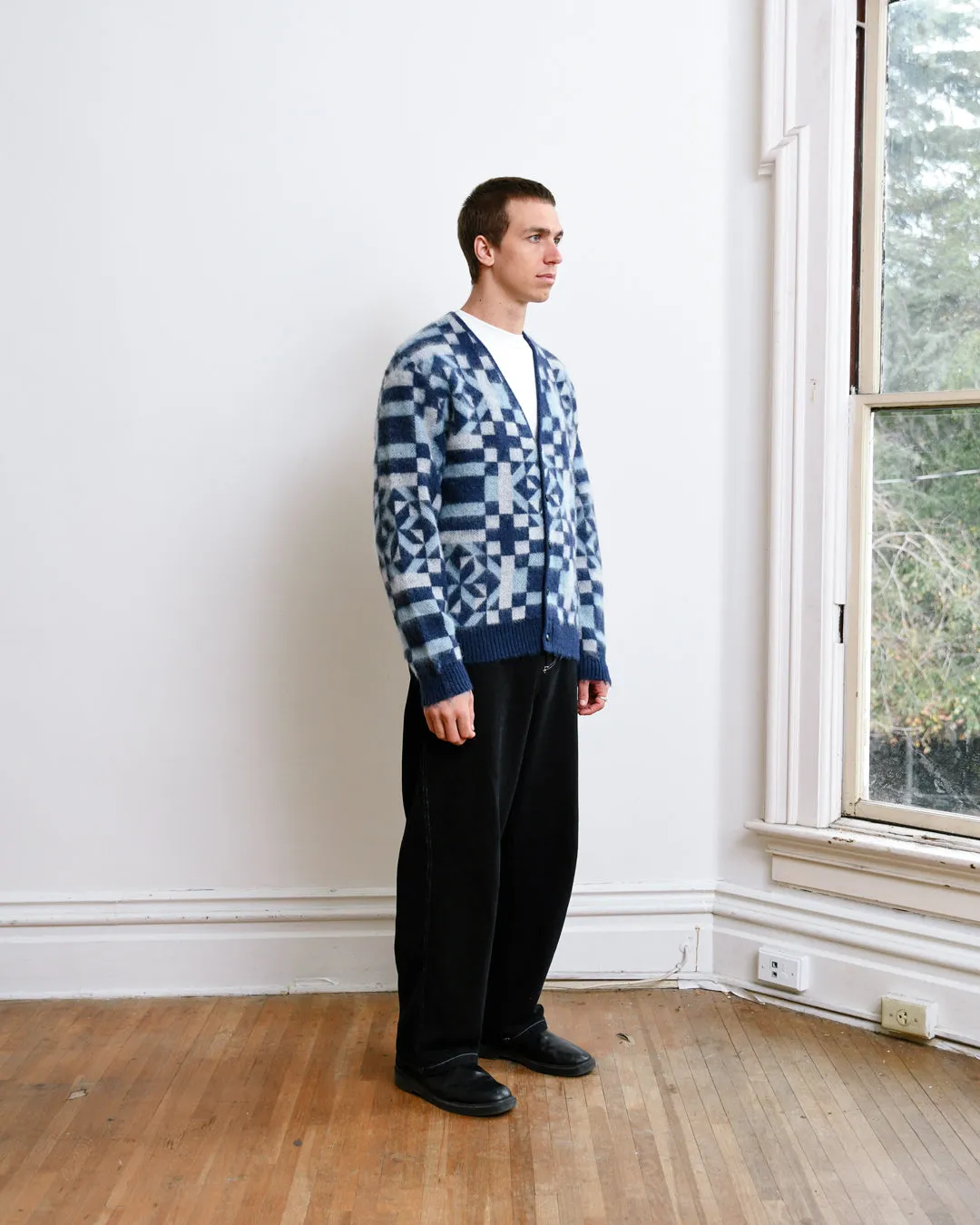 Vintage quilt mohair cardigan sold by Anonymous Ism product image thumbnail 4