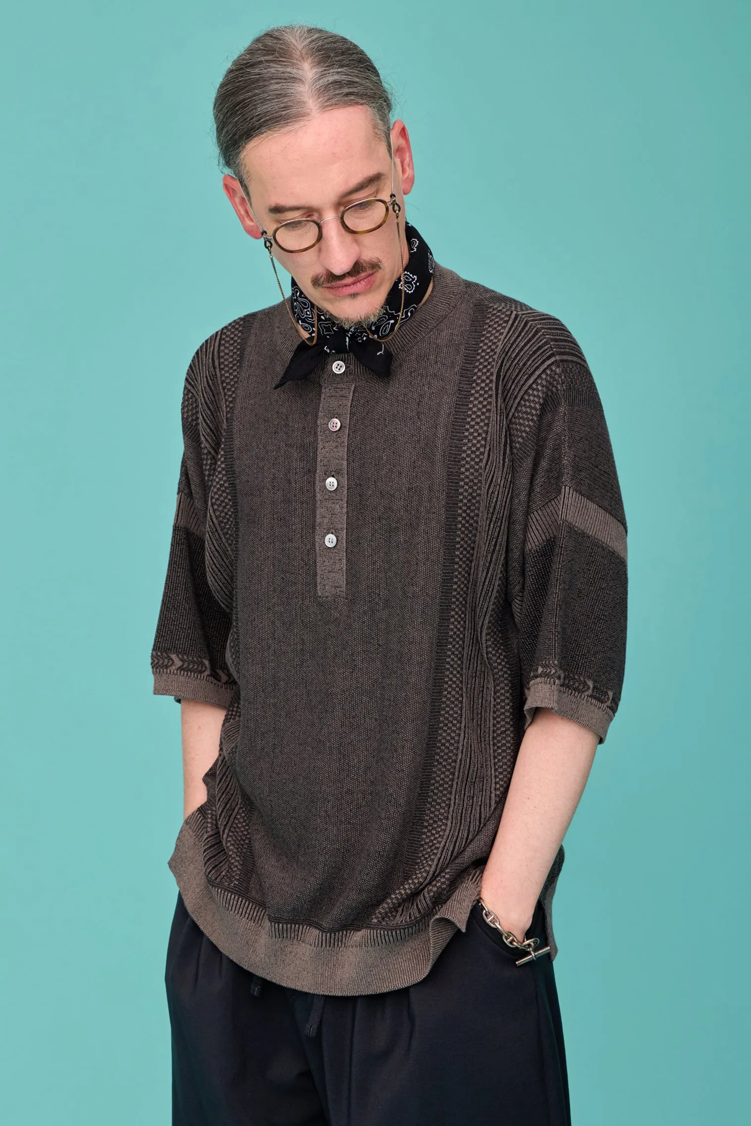 Ryokufu Henley Knit sold by Anonymous Ism product image thumbnail 3