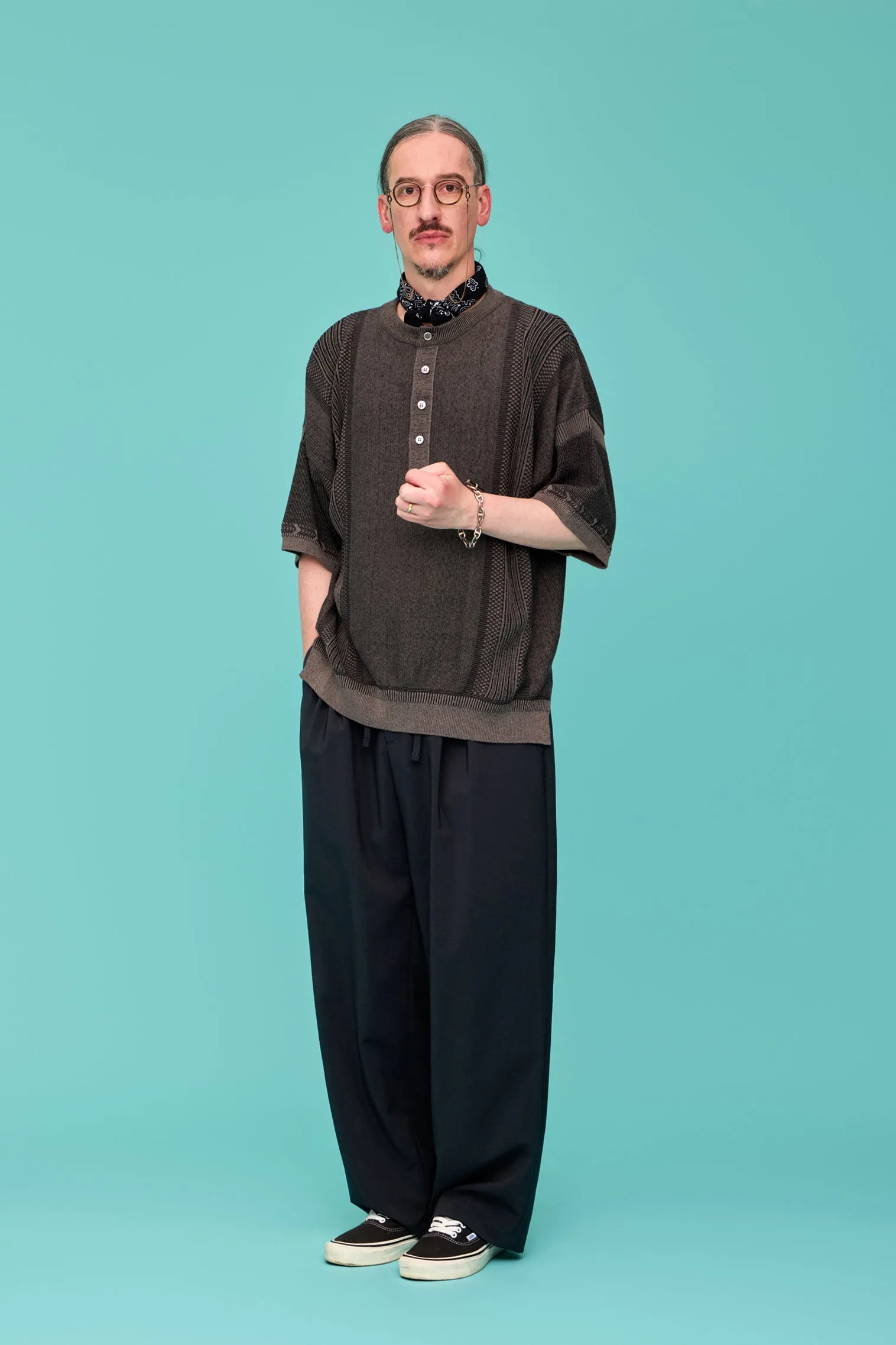 Ryokufu Henley Knit sold by Anonymous Ism product image thumbnail 4
