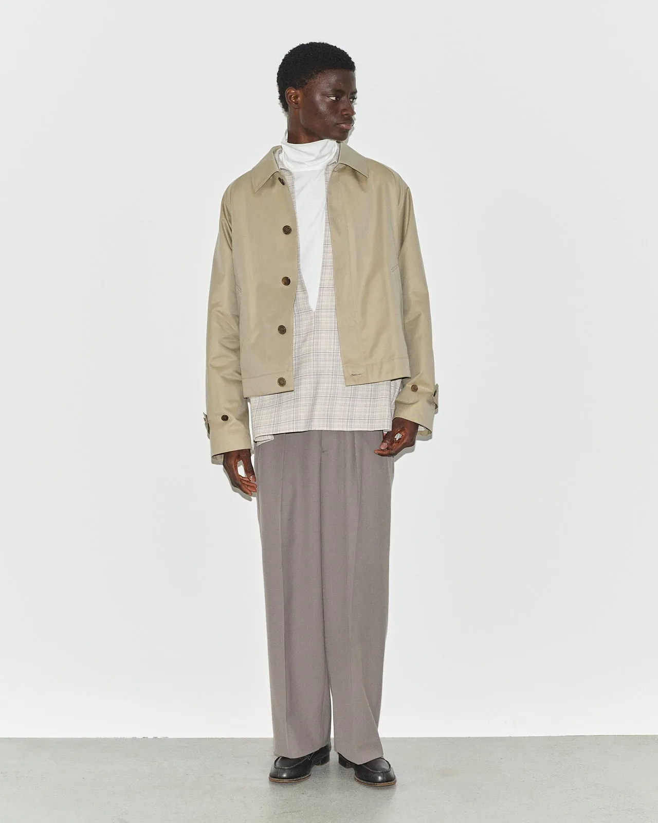 オーガニックGIZAギャバジン / サービスジャケット, Khaki sold by MARKAWARE product image thumbnail 3