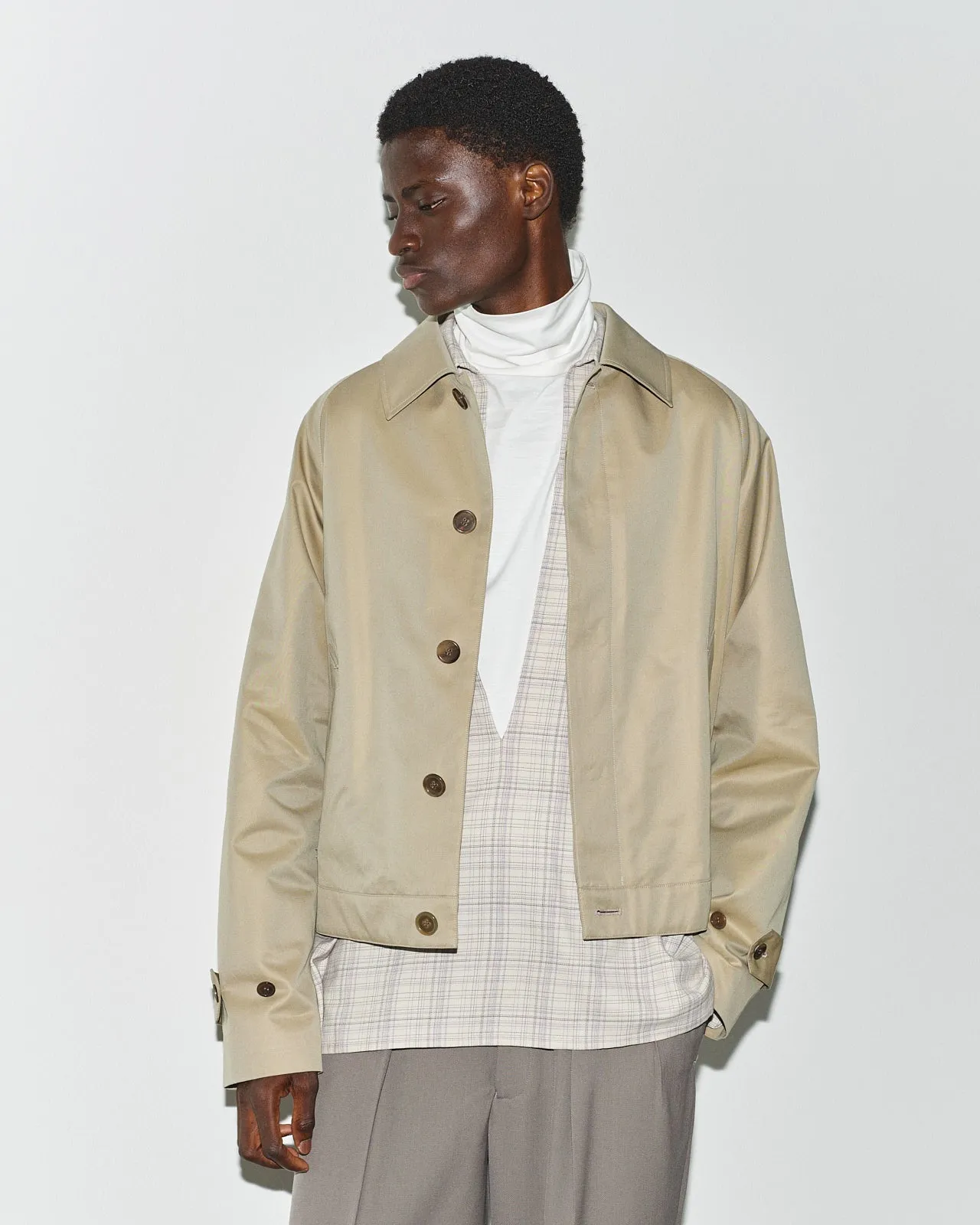 オーガニックGIZAギャバジン / サービスジャケット, Khaki sold by MARKAWARE product image thumbnail 2