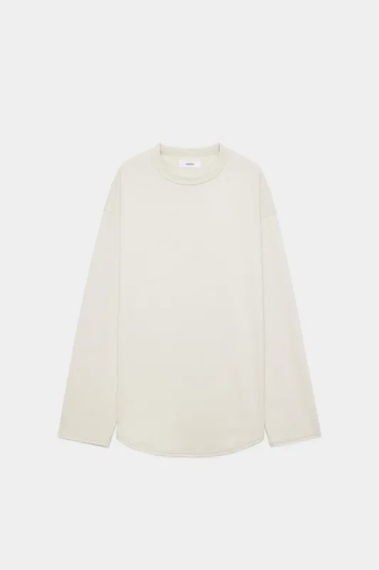 リサイクルスビンオーガニックコットン度詰め天竺 / ベースボールTEE L/S, Off White sold by MARKAWARE