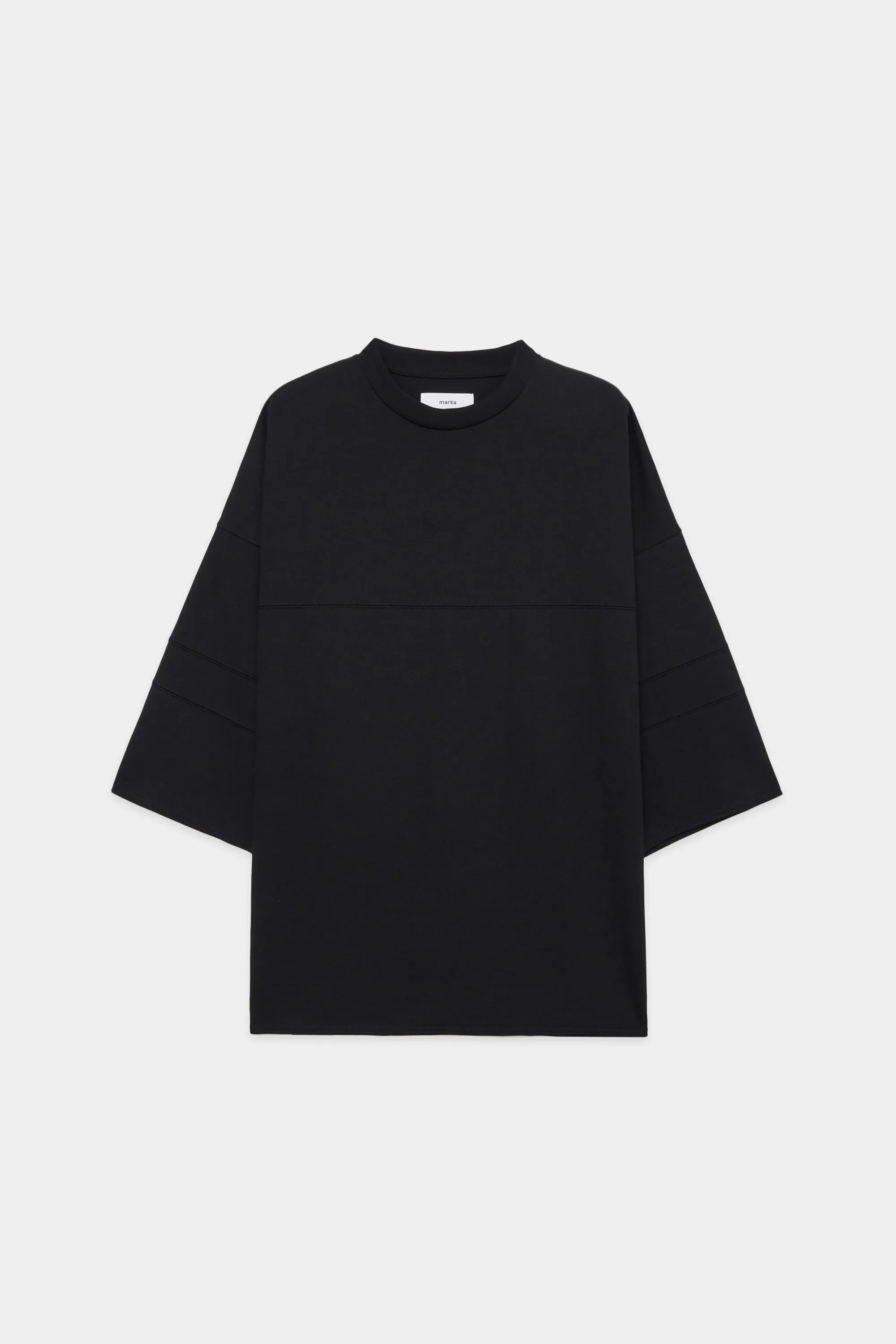 リサイクルスビンオーガニックコットン度詰め天竺 / フットボールTEE, Black sold by MARKAWARE