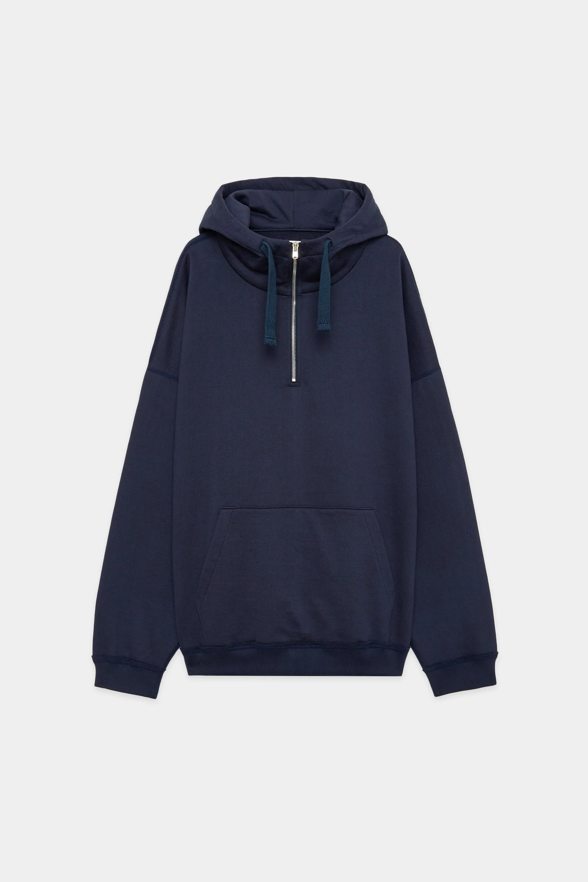 オーガニックコットンヘビー吊裏毛 / クォータージップパーカー, Navy sold by MARKAWARE
