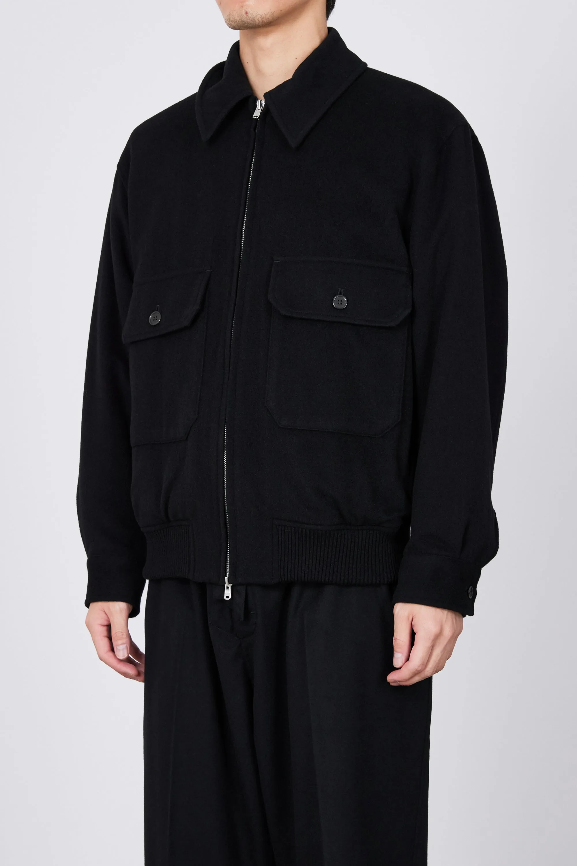 カシミヤフランネル / カシミヤワークジャケット, Black sold by MARKAWARE product image thumbnail 2