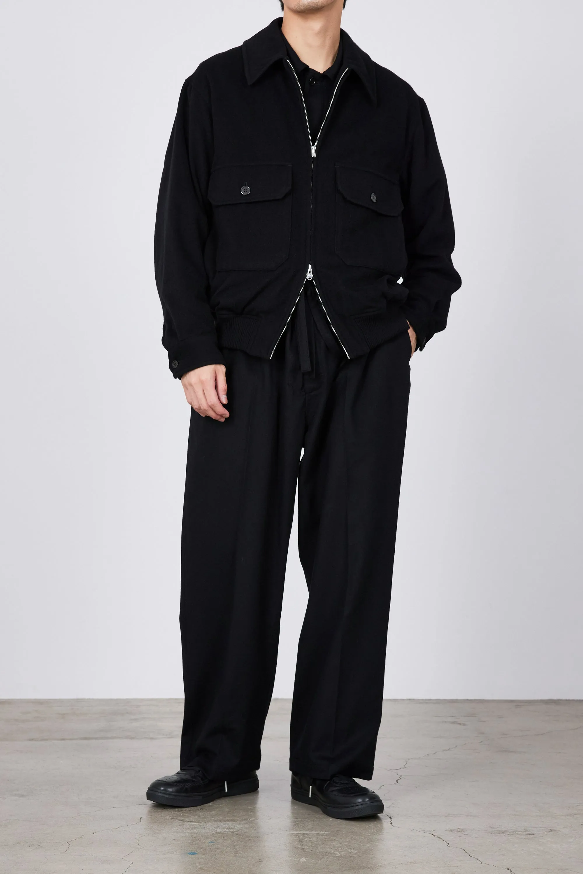 カシミヤフランネル / カシミヤワークジャケット, Black sold by MARKAWARE product image thumbnail 3