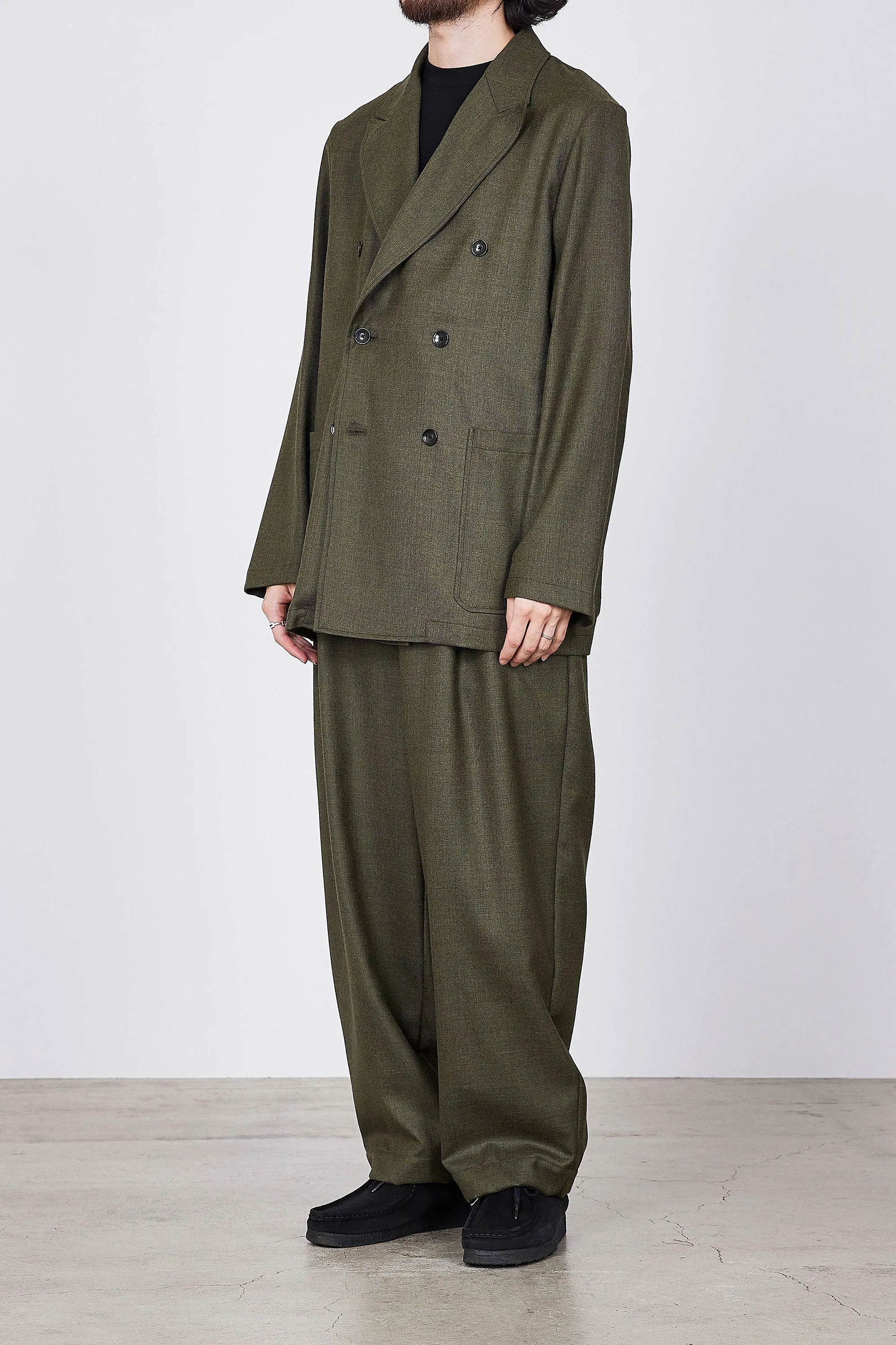 ウールソフトサージ / ダブルブレストシャツジャケット, Top Khaki sold by MARKAWARE product image thumbnail 3