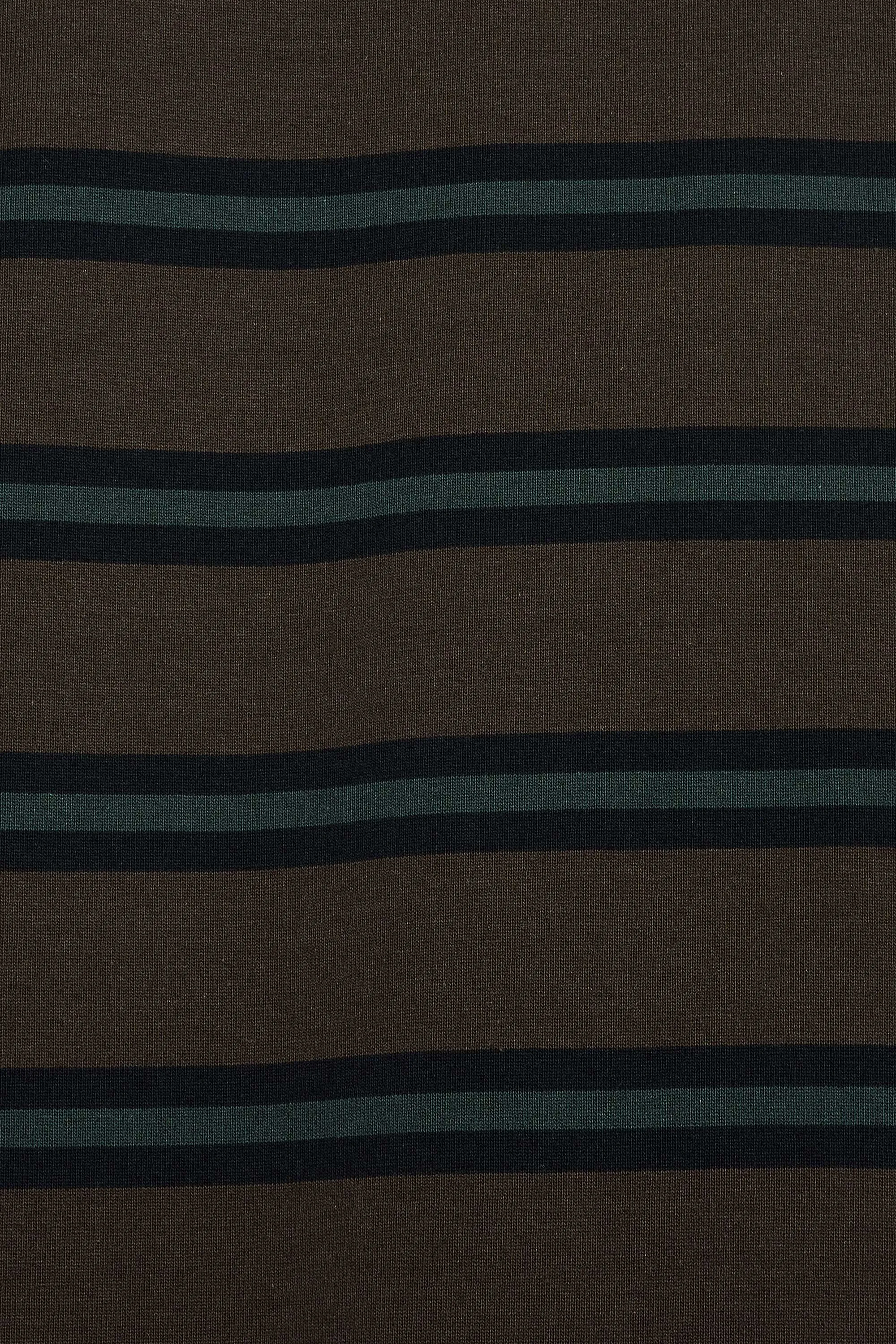 オーガニックコットン20//1ボーダー / ボックスTee ロングスリーブ, Khaki Stripe sold by MARKAWARE product image thumbnail 3