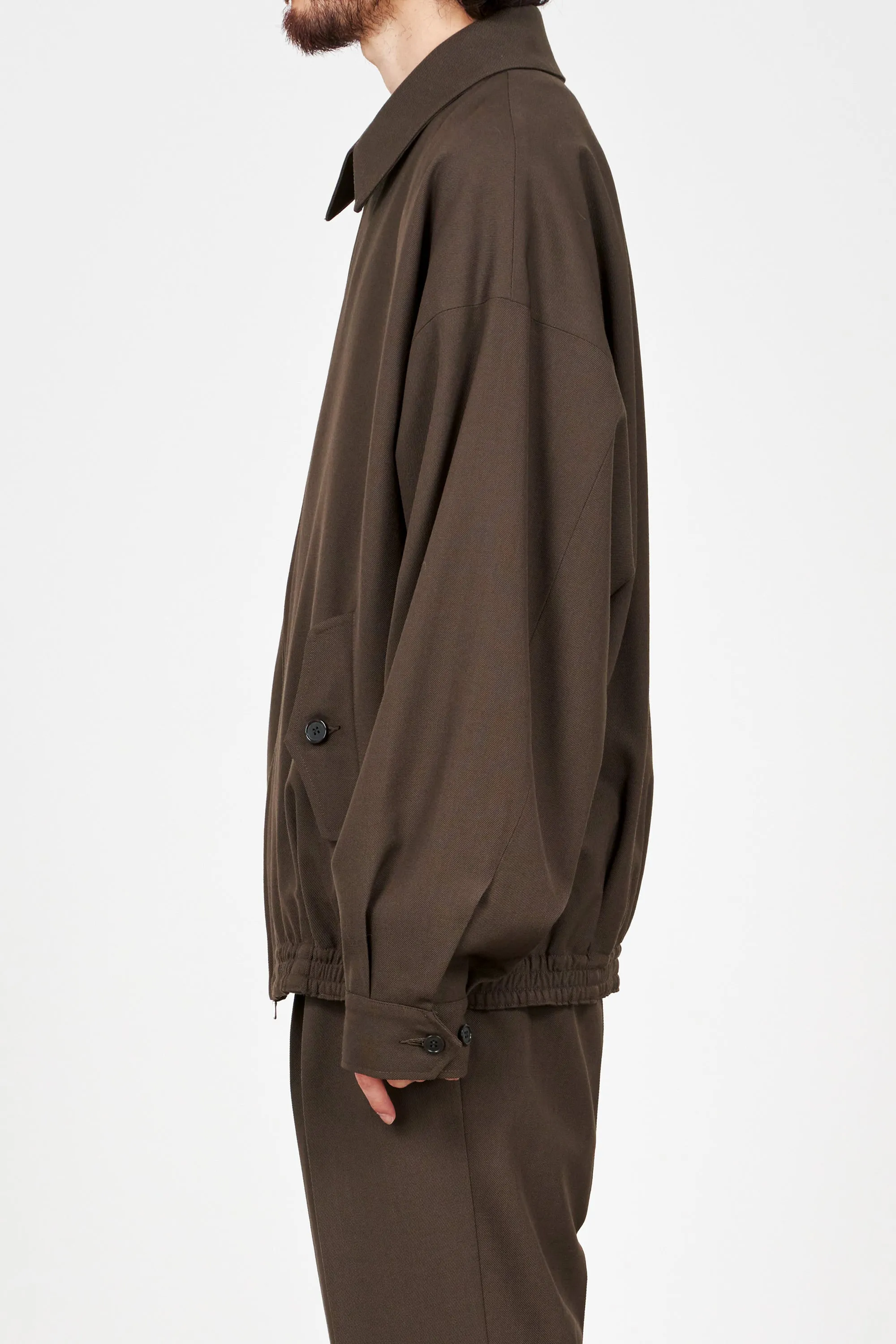 3/60オーガニックウールサバイバルクロス / ワイドスポーツジャケット, Brown Khaki sold by MARKAWARE product image thumbnail 3