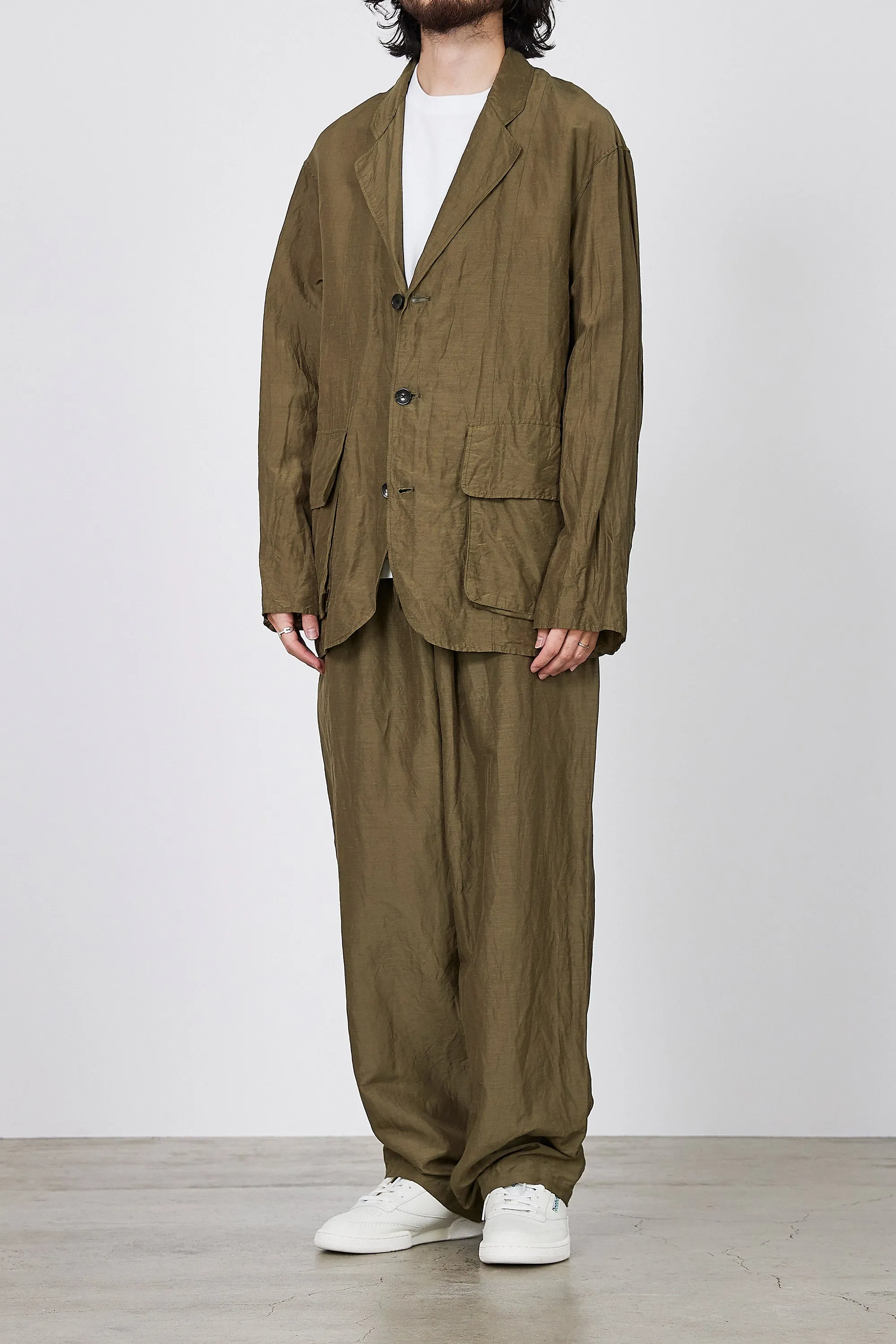 キュプラ リネン ネップクロス フィールドマン ジャケット, Olive Khaki sold by MARKAWARE product image thumbnail 5