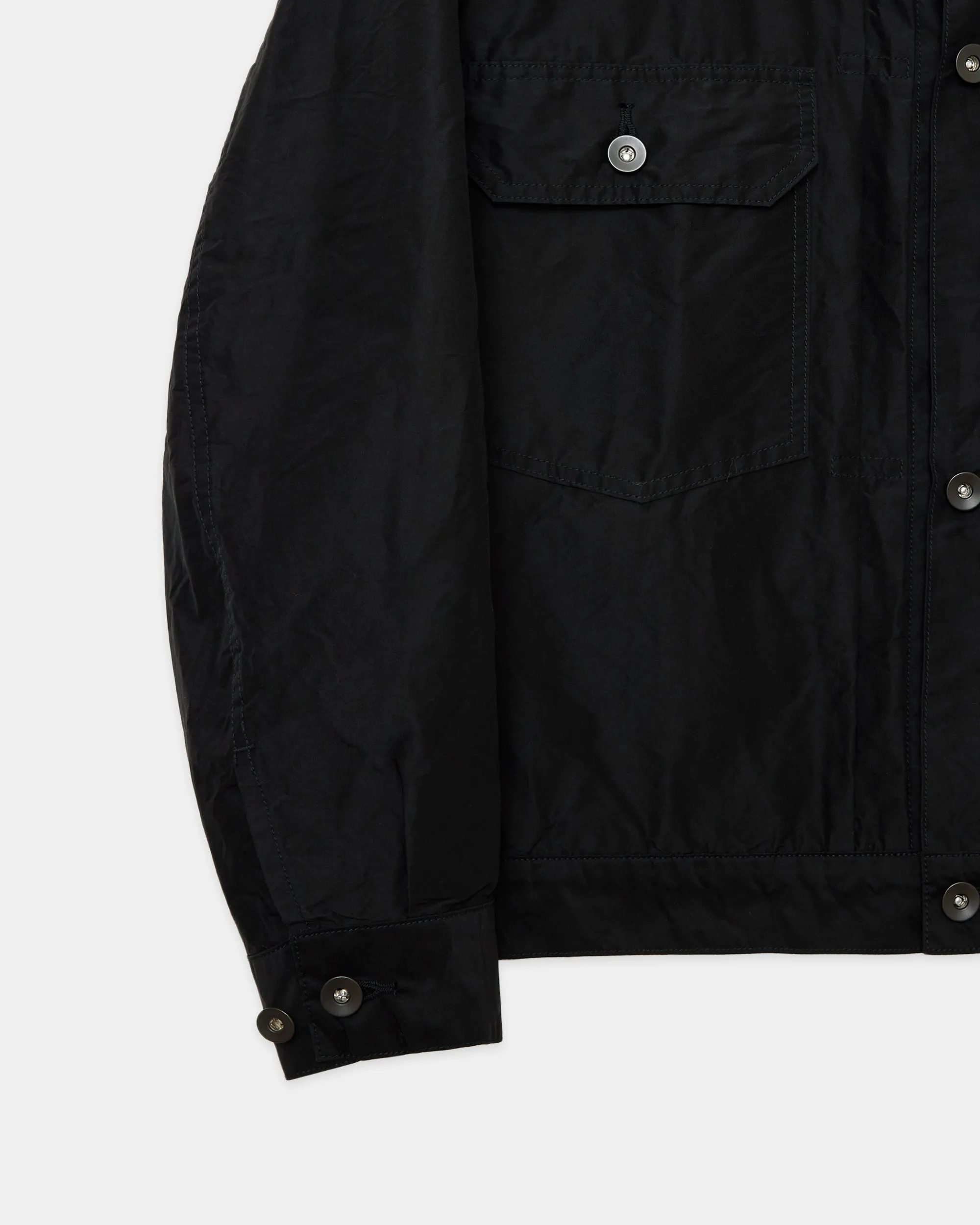 オーガニックコットンシルク高密度タイプライター / PARKING別注TYPE-2トラッカージャケット, Black sold by MARKAWARE product image thumbnail 2