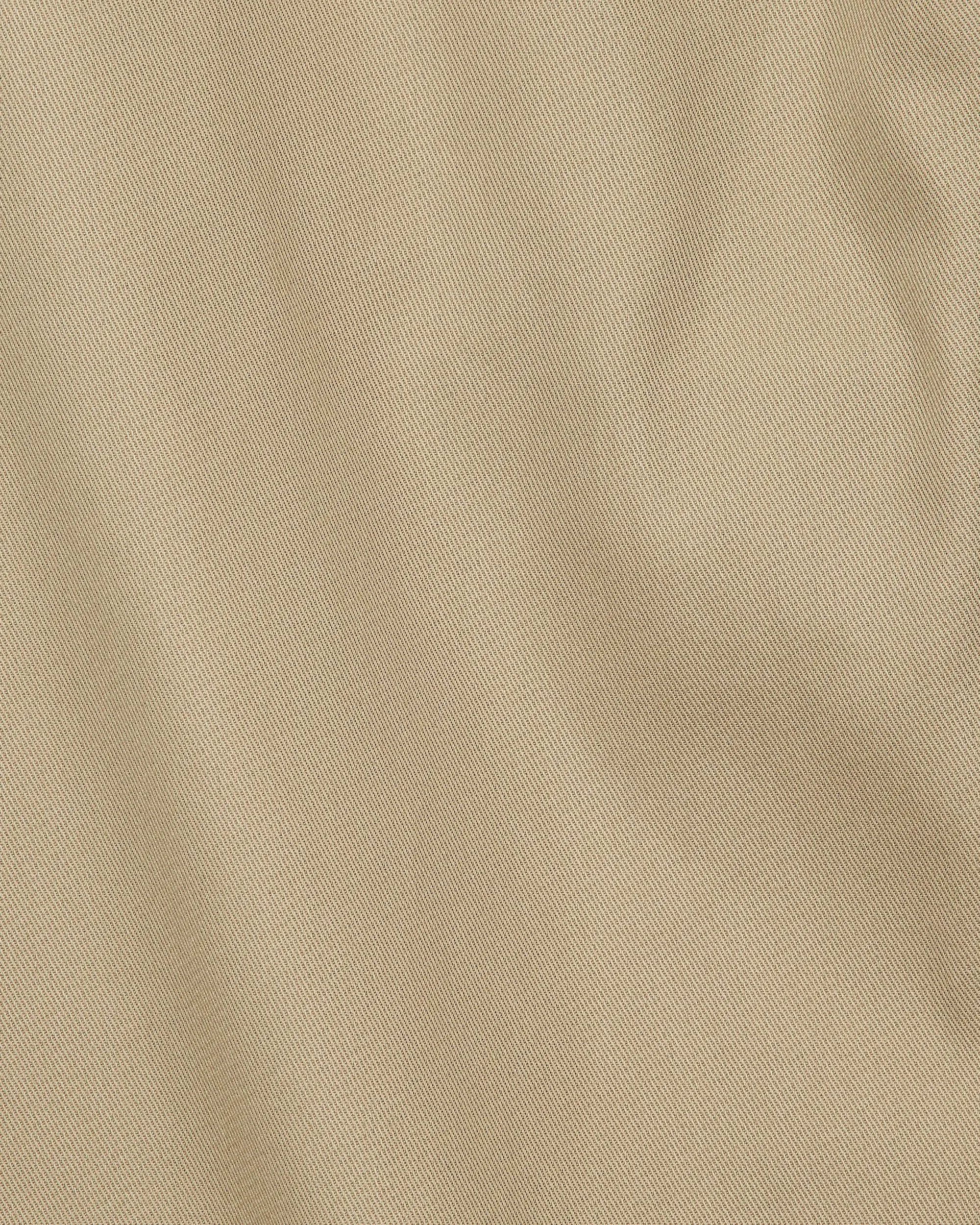 オーガニックコットン強燃ボイルツイル / クラシックフィットダブルプリーテッドトラウザーズ, Khaki sold by MARKAWARE product image thumbnail 2