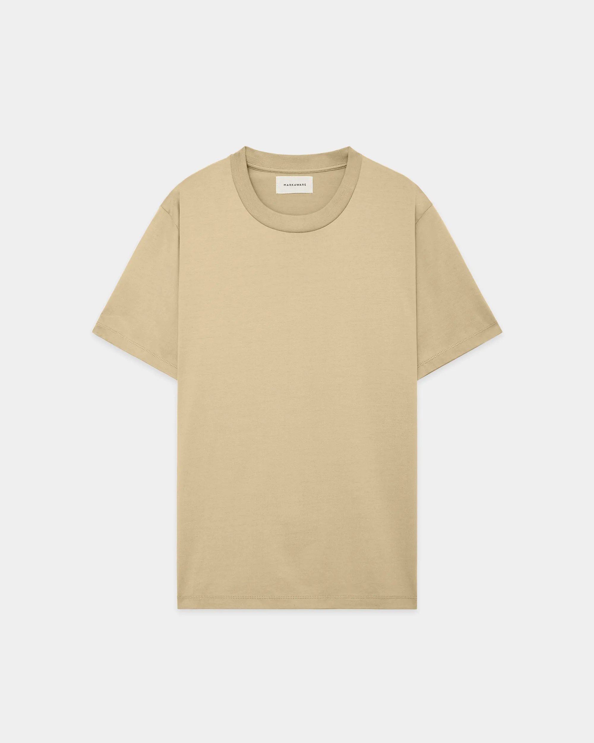 オーガニックGIZA 80/2天竺 / レギュラーフィットTee, Khaki sold by MARKAWARE