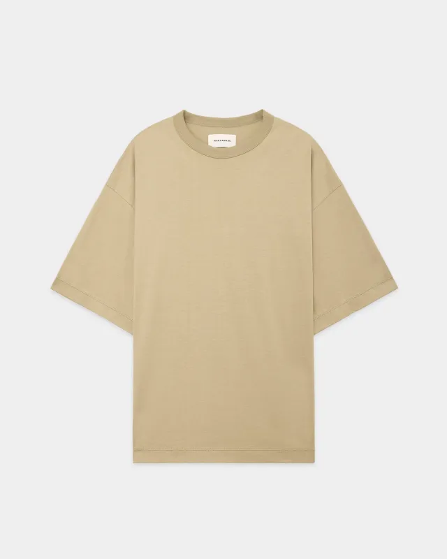 オーガニックGIZA 80/2天竺 / コンフォートフィットTee, Khaki sold by MARKAWARE