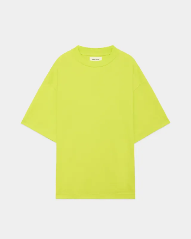オーガニックペルーピマ60/2天竺 / モックネックTee, Lime sold by MARKAWARE