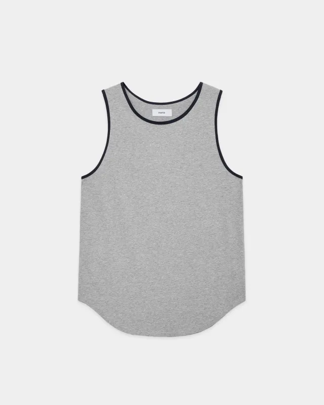 オーガニックコットンソフト天竺 / リンガータンクトップ, Top Gray sold by MARKAWARE