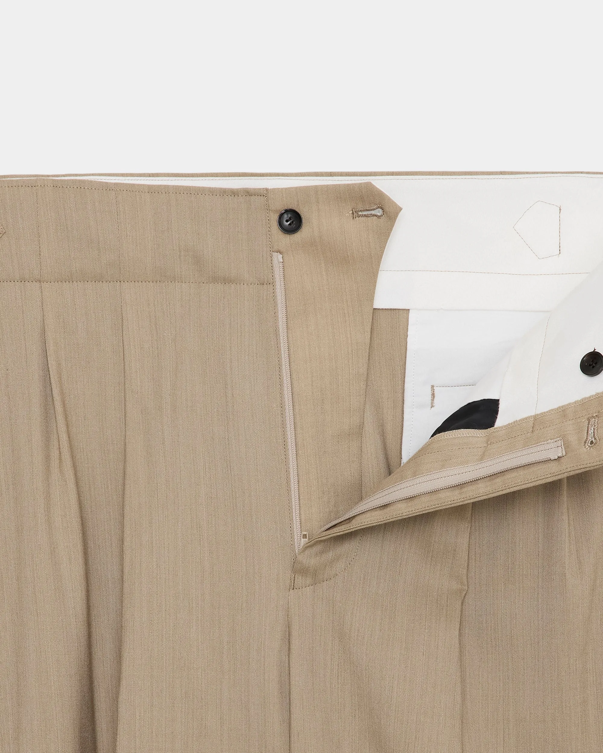 ウールトロピカルメランジ / 2タックミリタリートラウザーズ, Beige sold by MARKAWARE product image thumbnail 5