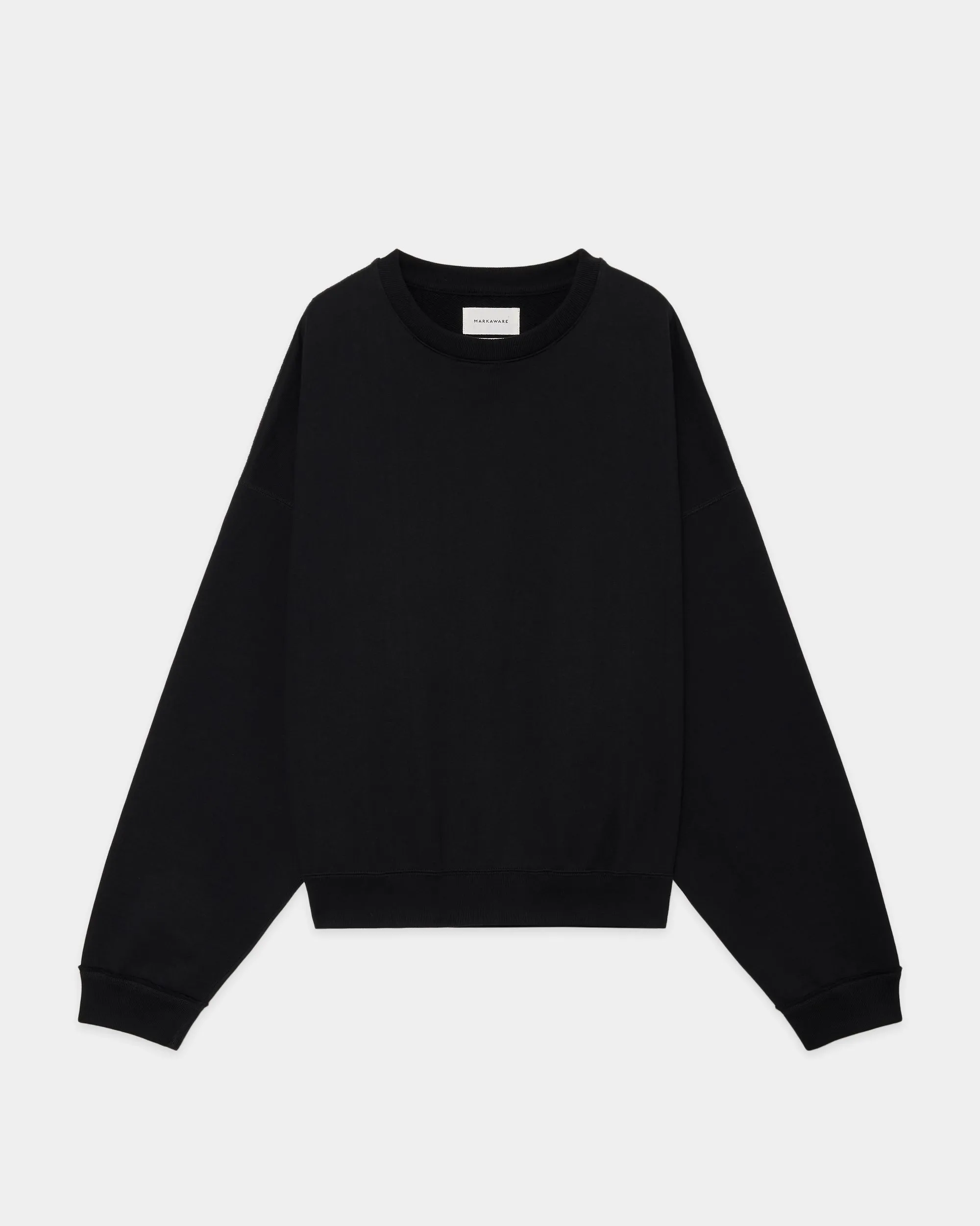 オーガニックコットンヘビー吊裏毛 / ヒュージスウェットショート, Black sold by MARKAWARE