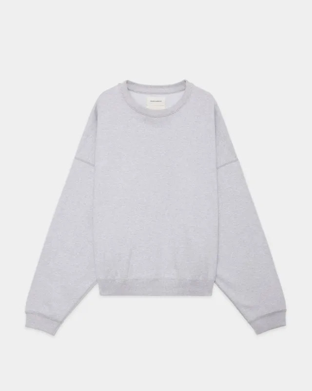 オーガニックコットンヘビー吊裏毛 / ヒュージスウェットショート, Ash Gray sold by MARKAWARE