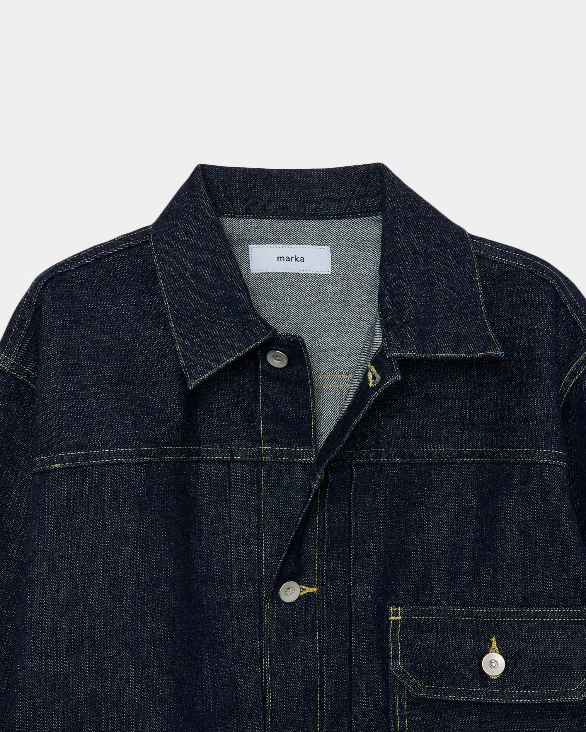 【PARKING別注】 オーガニックコットン 13.5oz セルビッチデニム / Type-1 デニムジャケット, Indigo sold by MARKAWARE product image thumbnail 2