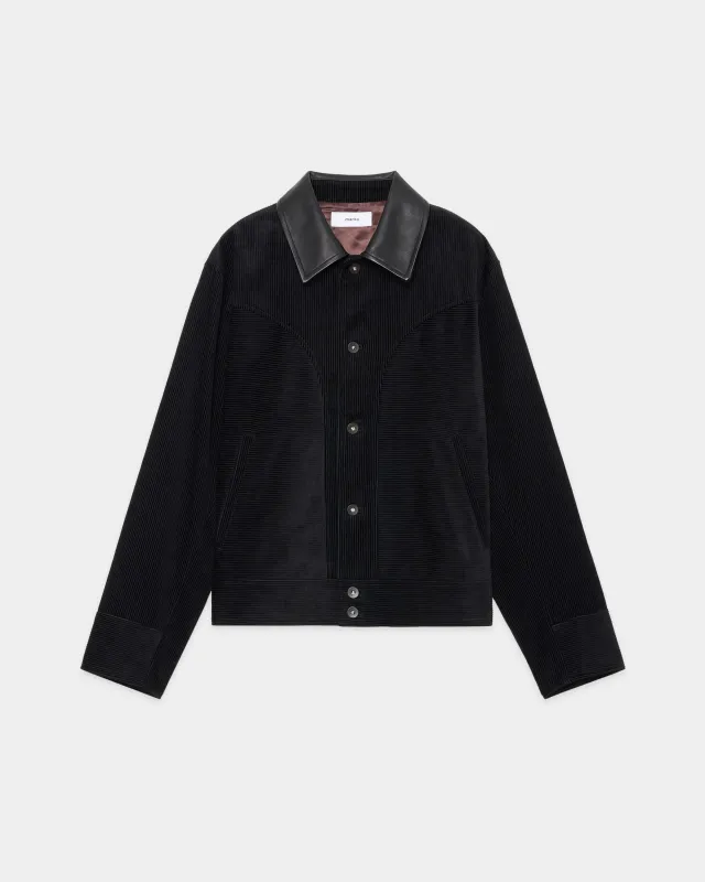 オーガニックコットン8Wコーデュロイ / ウェスタンジャケット, Black sold by MARKAWARE