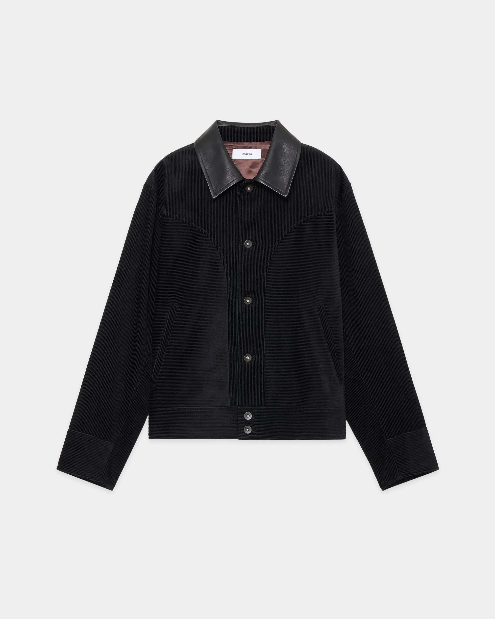 オーガニックコットン8Wコーデュロイ / ウェスタンジャケット, Black sold by MARKAWARE