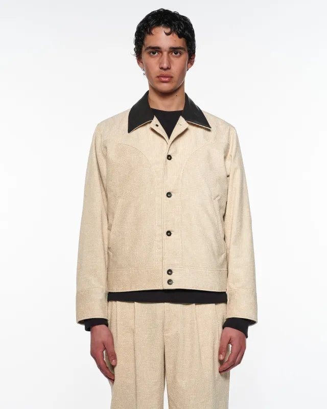 オーガニックコットン8Wコーデュロイ / ウェスタンジャケット, Ivory sold by MARKAWARE
