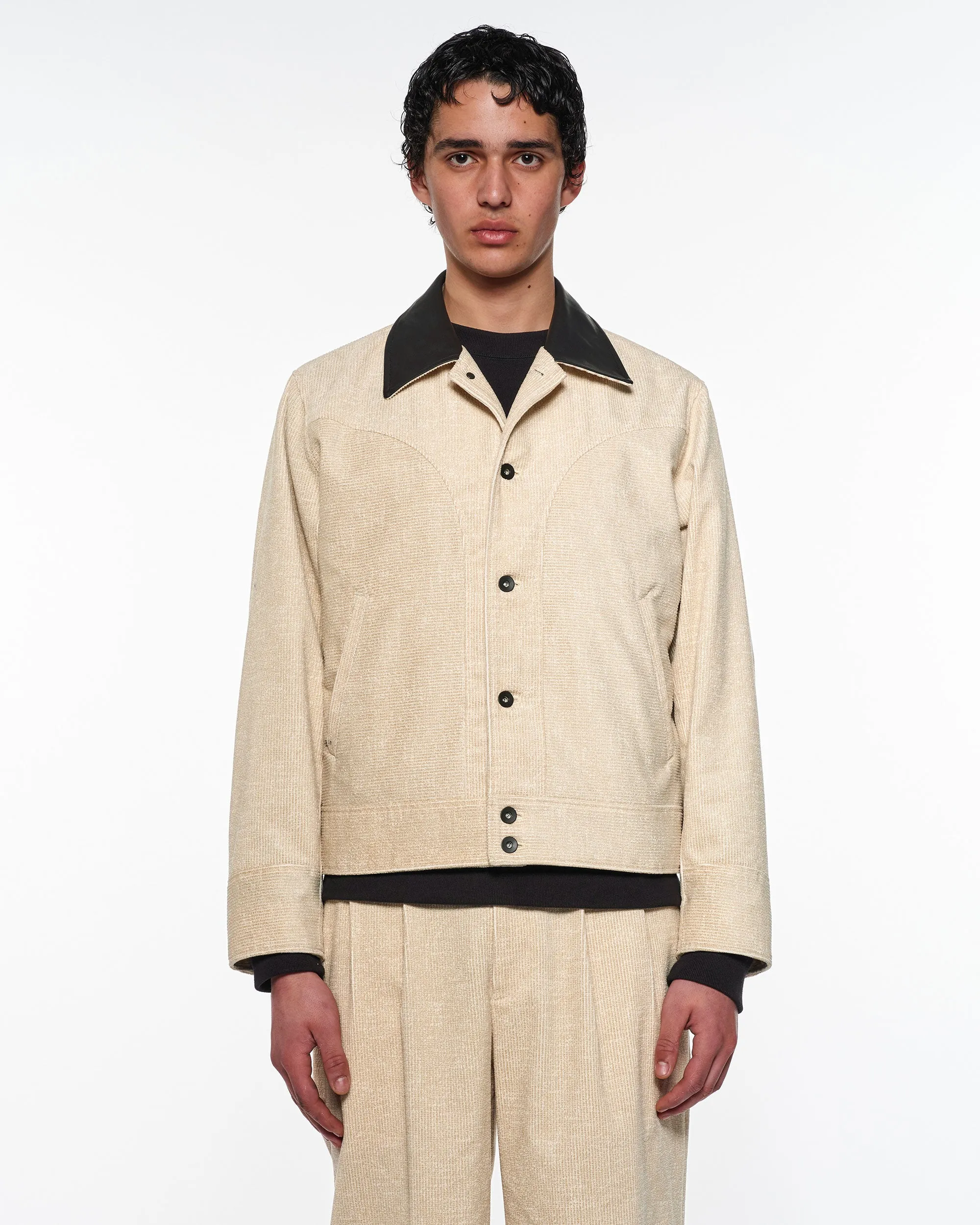 オーガニックコットン8Wコーデュロイ / ウェスタンジャケット, Ivory sold by MARKAWARE