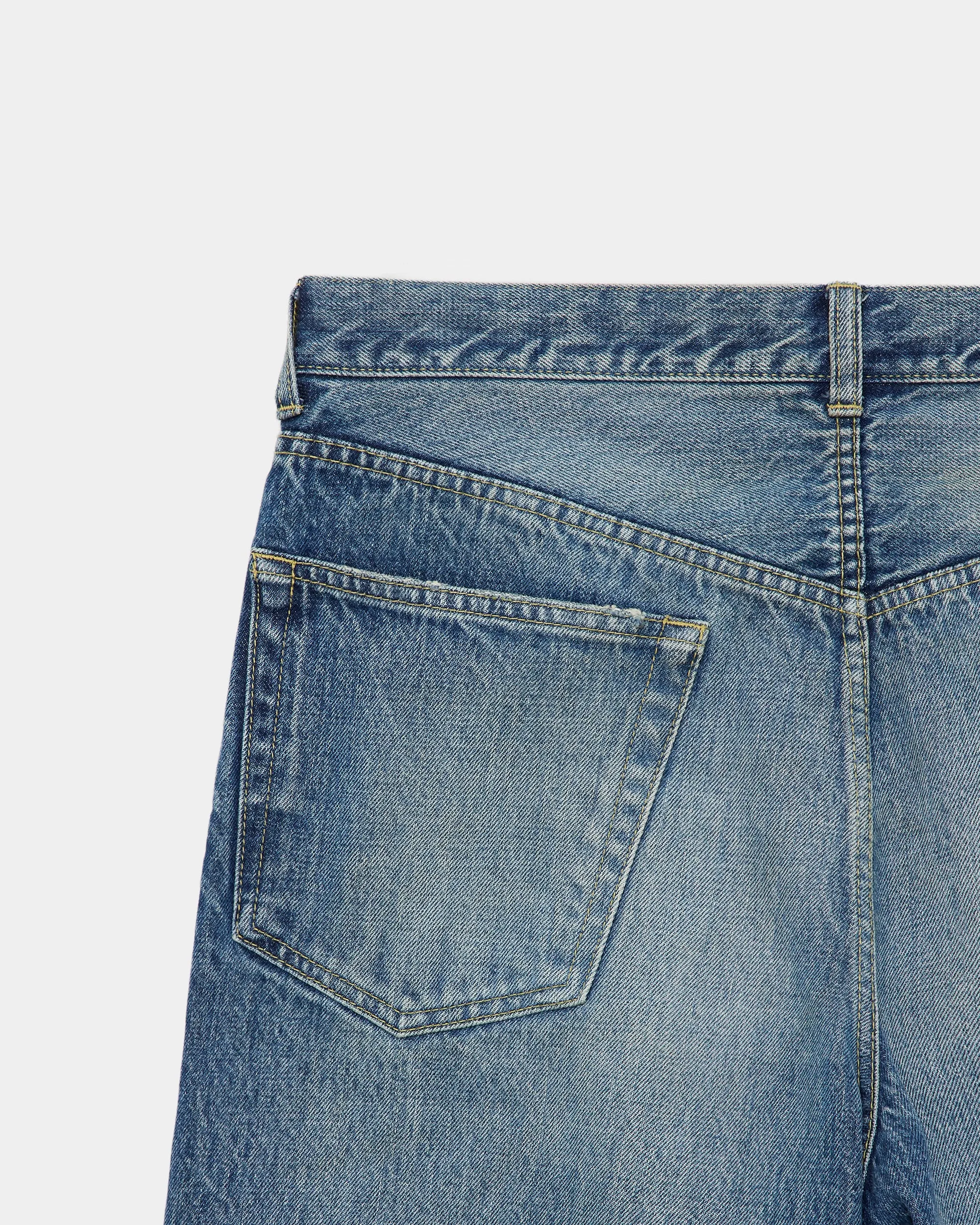 オーガニックコットン 13.5oz セルビッチデニム / ワイドレッグジーンズ, Used Washed sold by MARKAWARE product image thumbnail 5