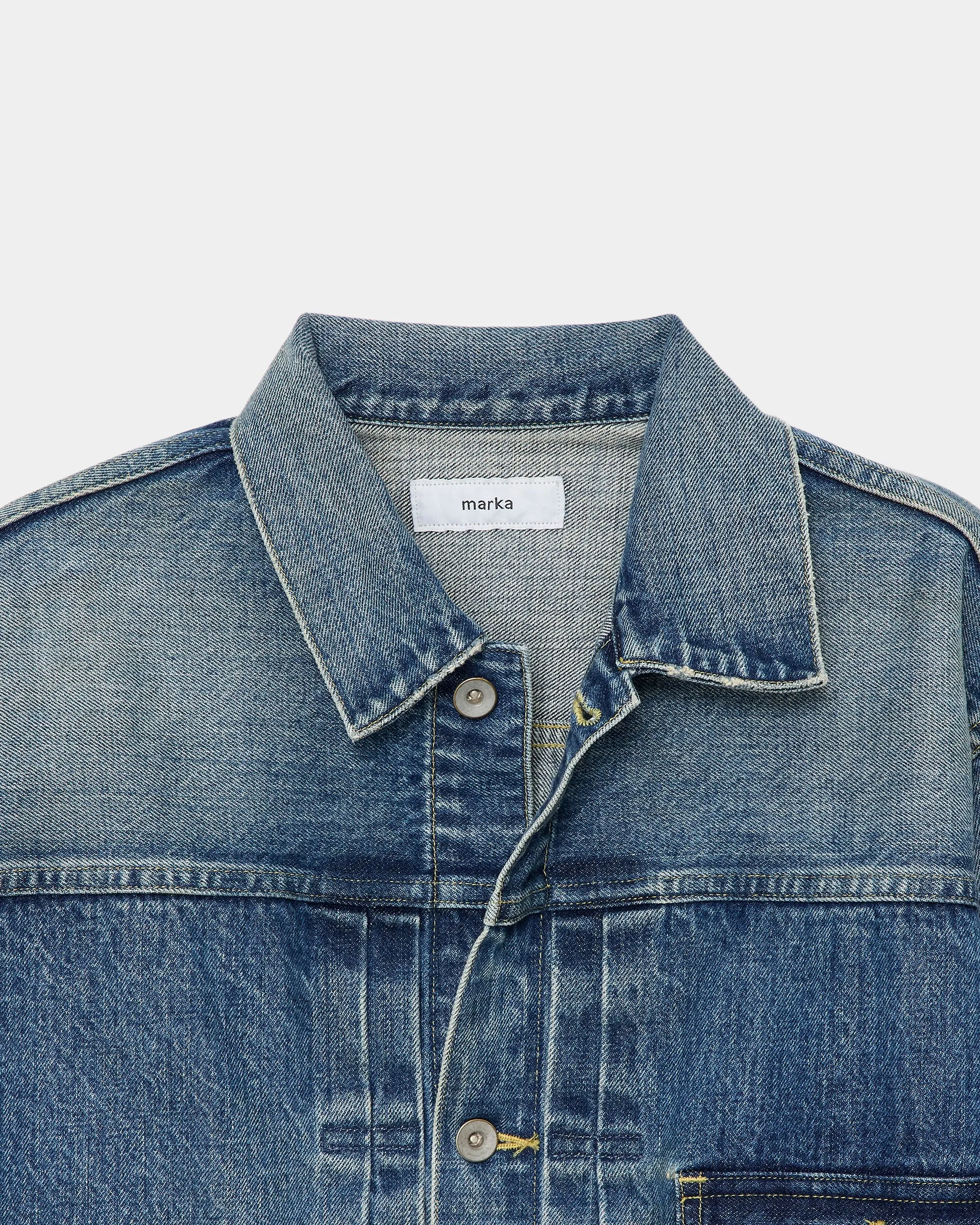 オーガニックコットン 13.5oz セルビッチデニム / Type-1デニムジャケット, Used Washed sold by MARKAWARE product image thumbnail 4