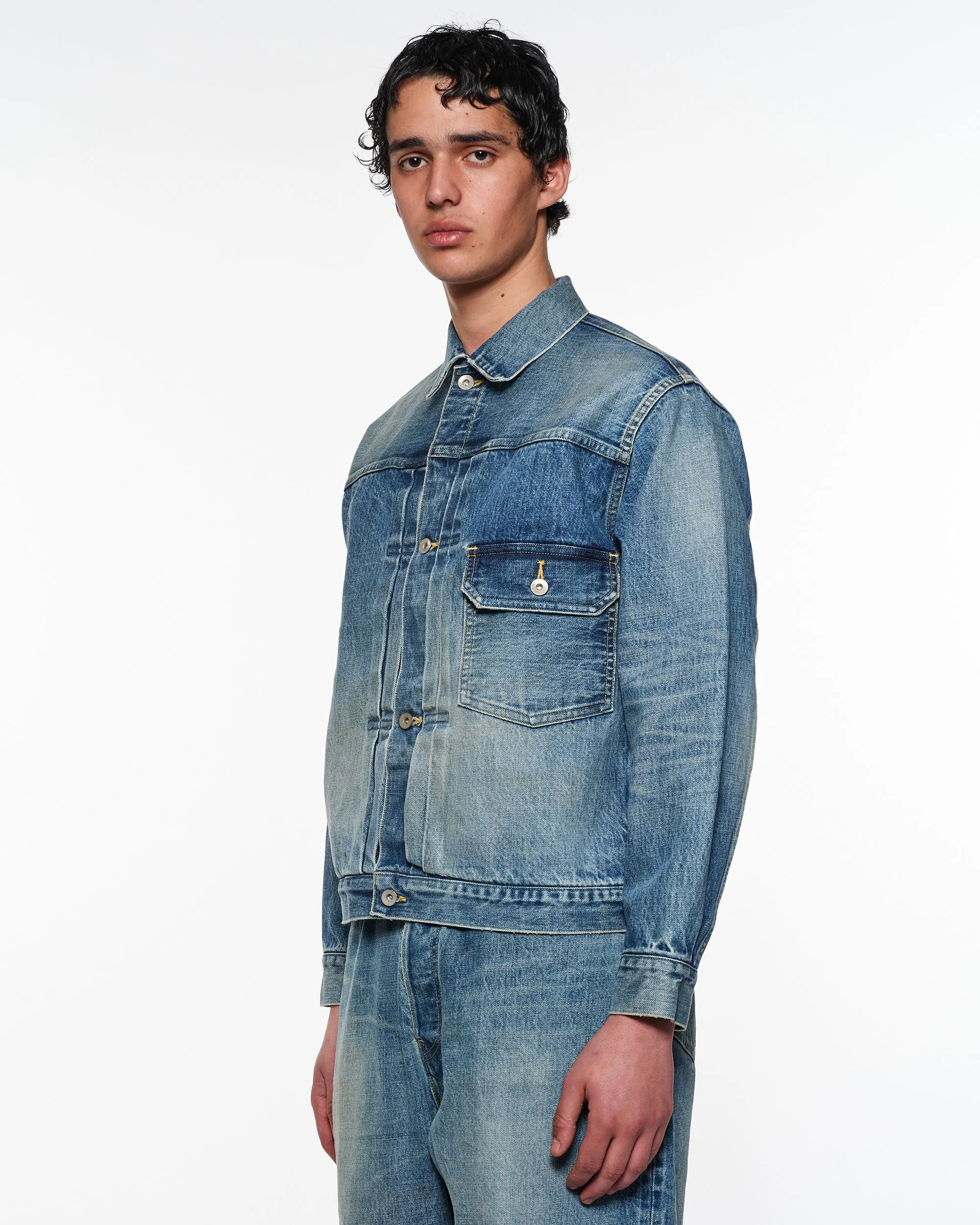 オーガニックコットン 13.5oz セルビッチデニム / Type-1デニムジャケット, Used Washed sold by MARKAWARE product image thumbnail 2