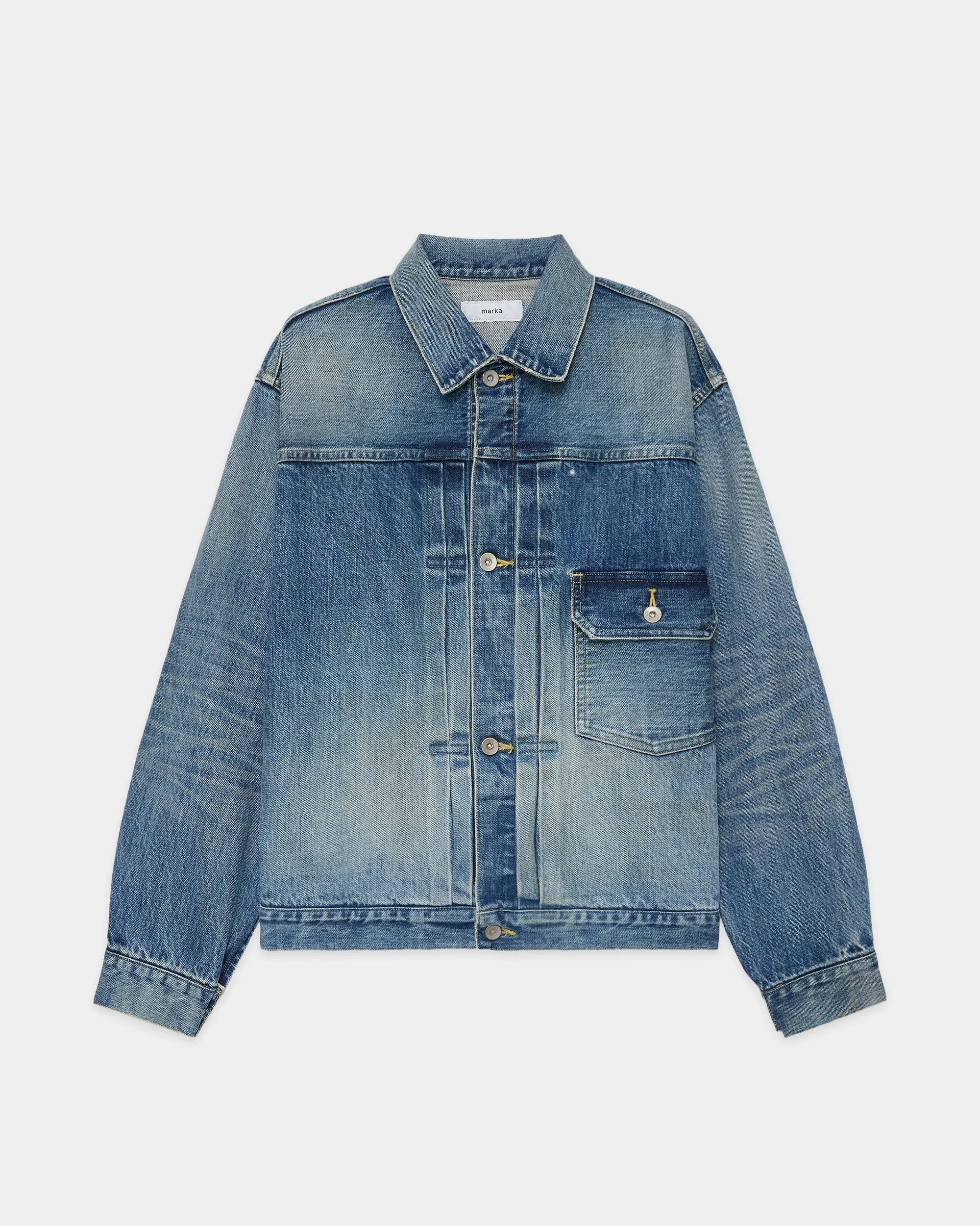 オーガニックコットン 13.5oz セルビッチデニム / Type-1デニムジャケット, Used Washed sold by MARKAWARE product image thumbnail 3