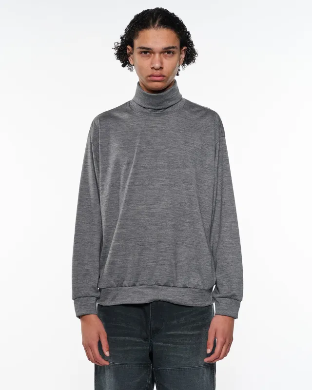 ウォッシャブルウール天竺 / タートルネック, Top Gray sold by MARKAWARE