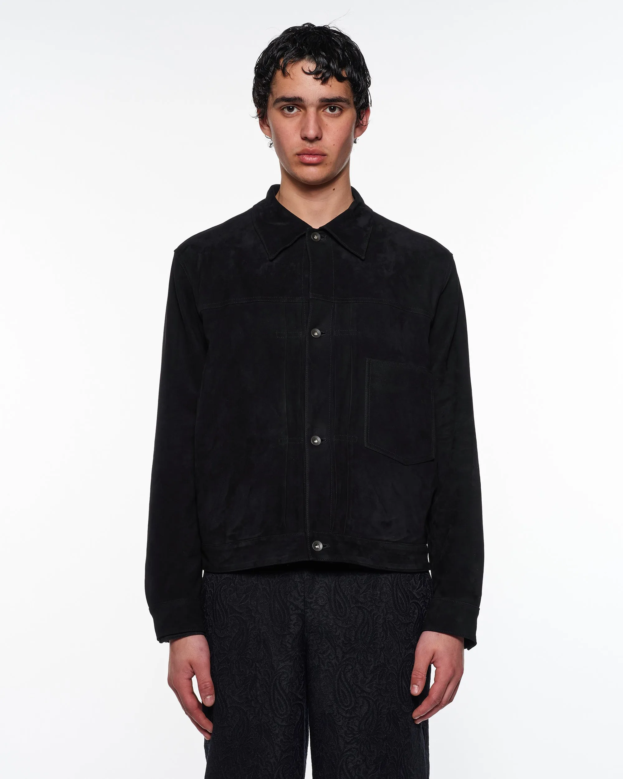 ゴートスエード / スウェードトラッカージャケット, Black sold by MARKAWARE