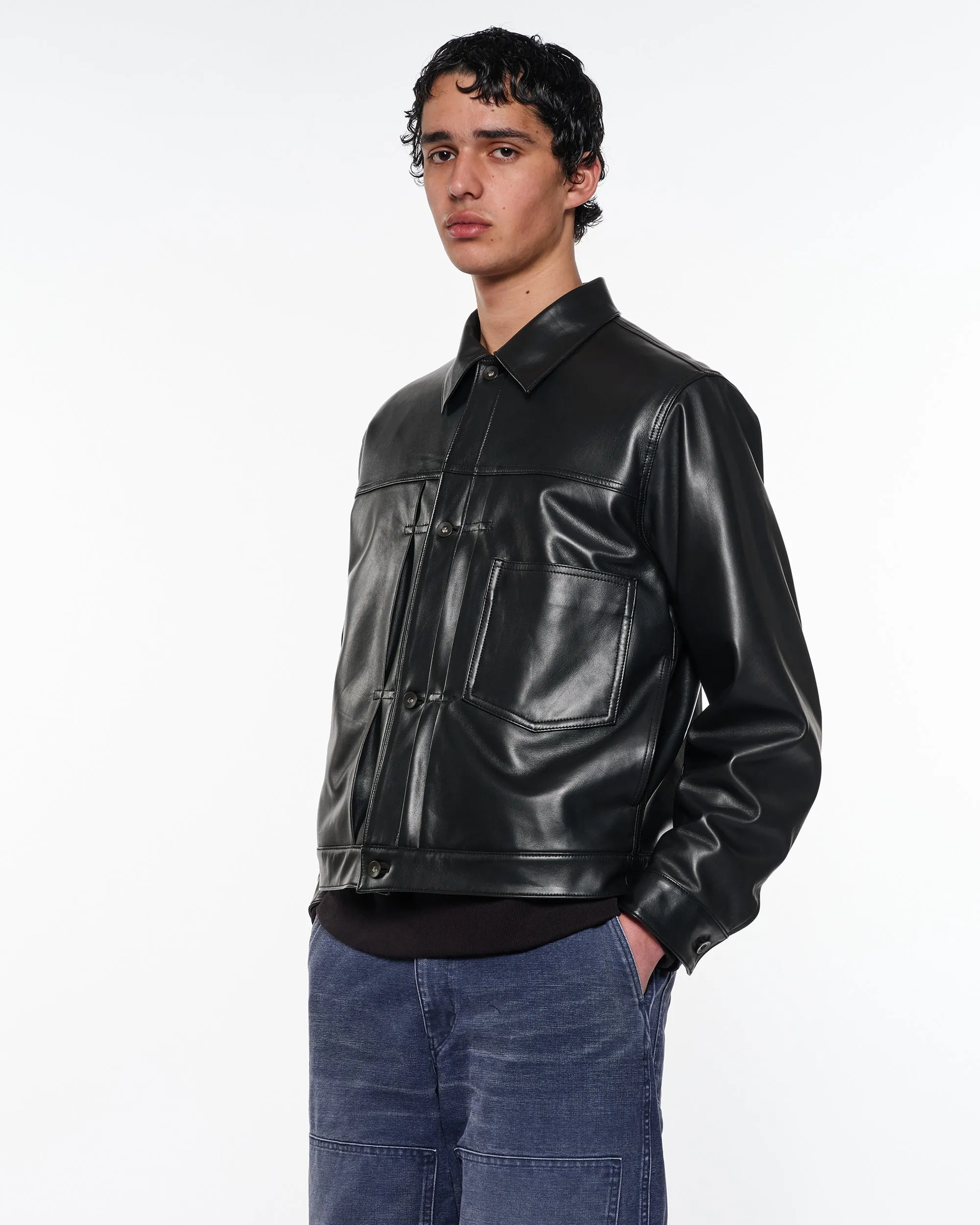 シープレザー / レザートラッカージャケット, Black sold by MARKAWARE product image thumbnail 2