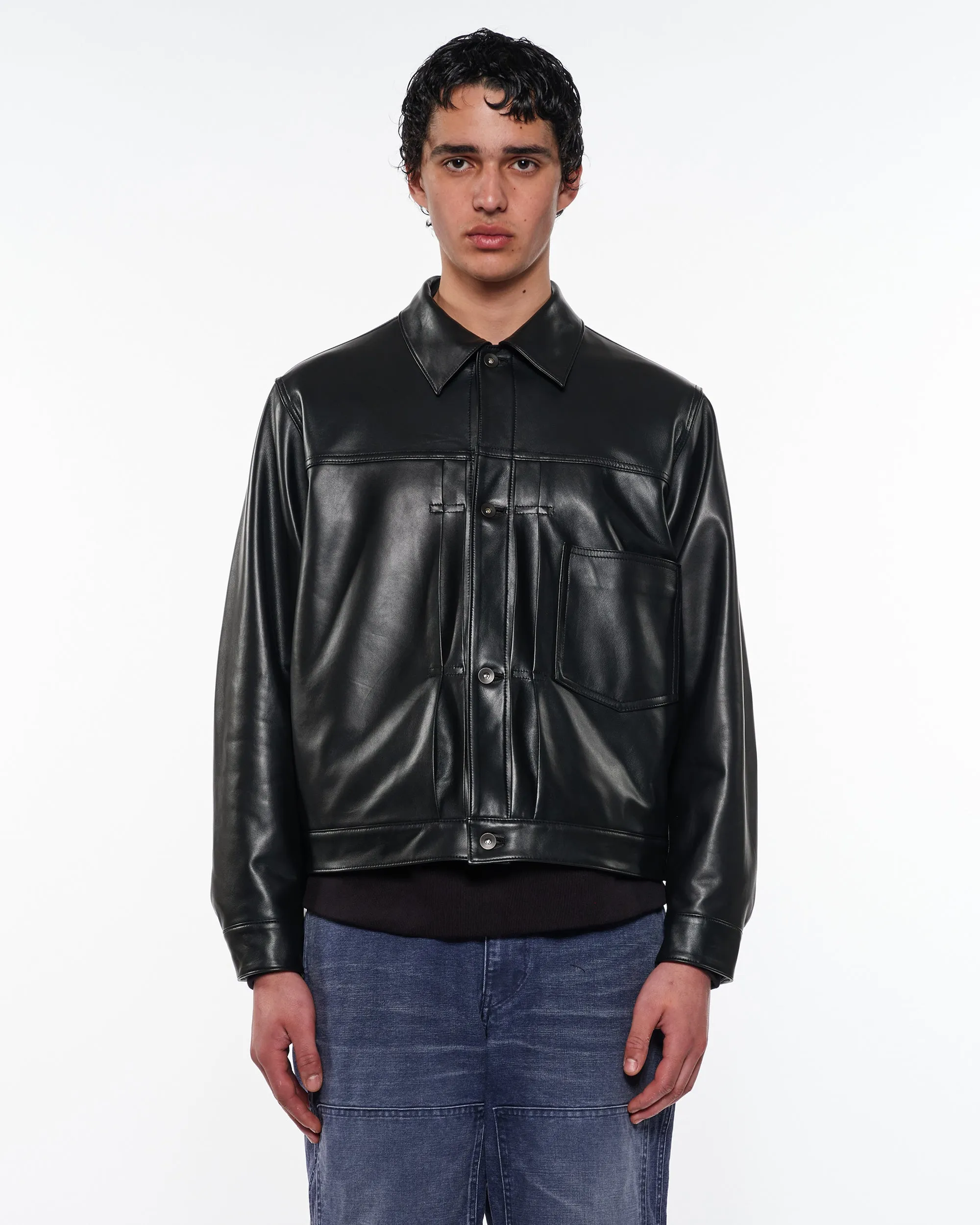 シープレザー / レザートラッカージャケット, Black sold by MARKAWARE