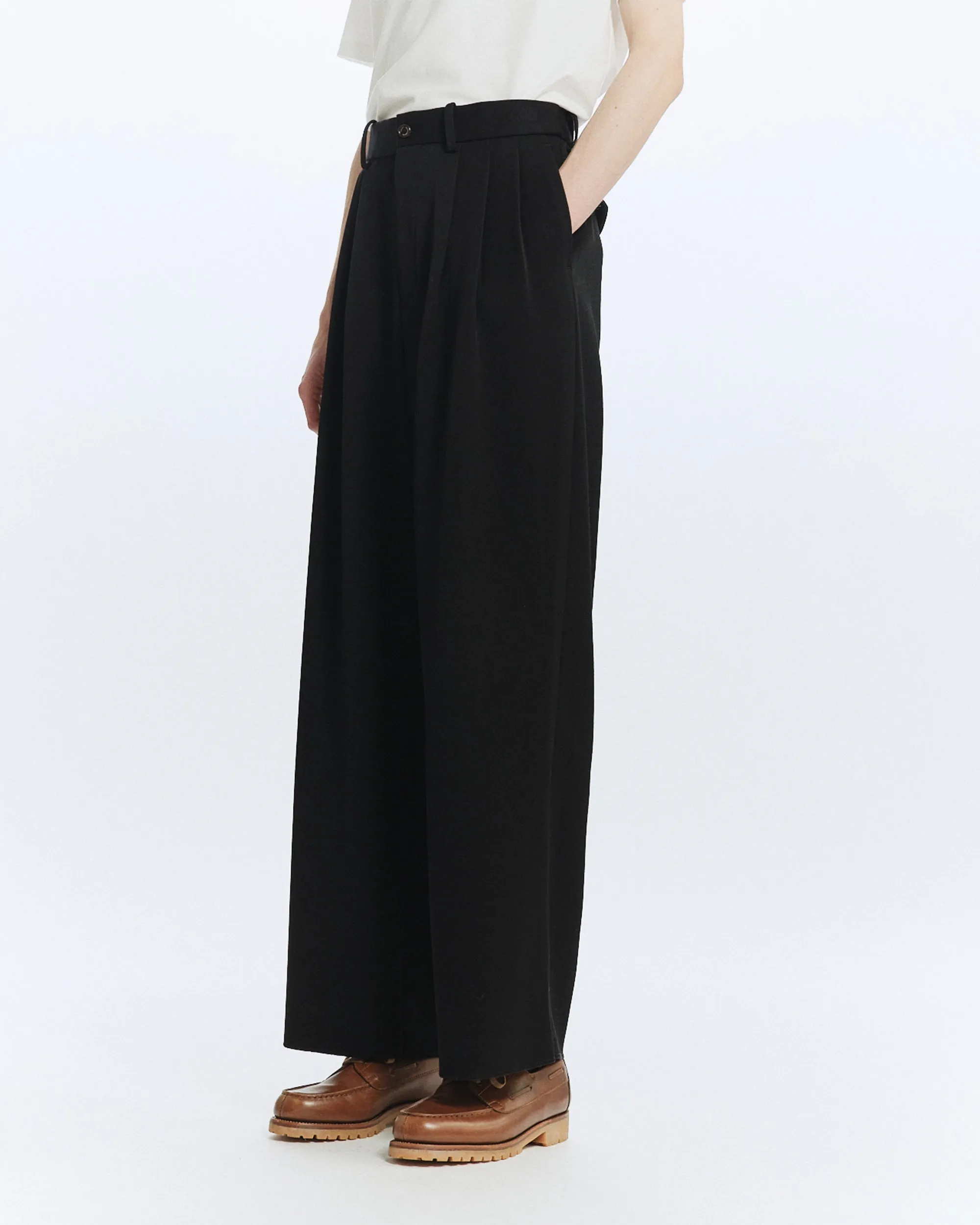 ポロワースタキシードクロス / トリプルプリーテッドワイドトラウザーズ, Black sold by MARKAWARE product image thumbnail 2