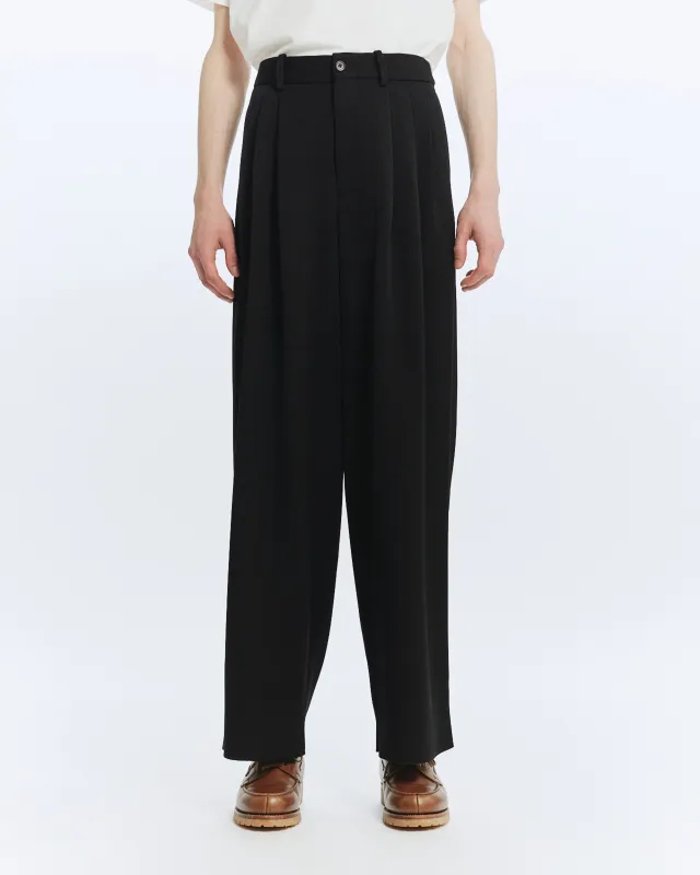 ポロワースタキシードクロス / トリプルプリーテッドワイドトラウザーズ, Black sold by MARKAWARE