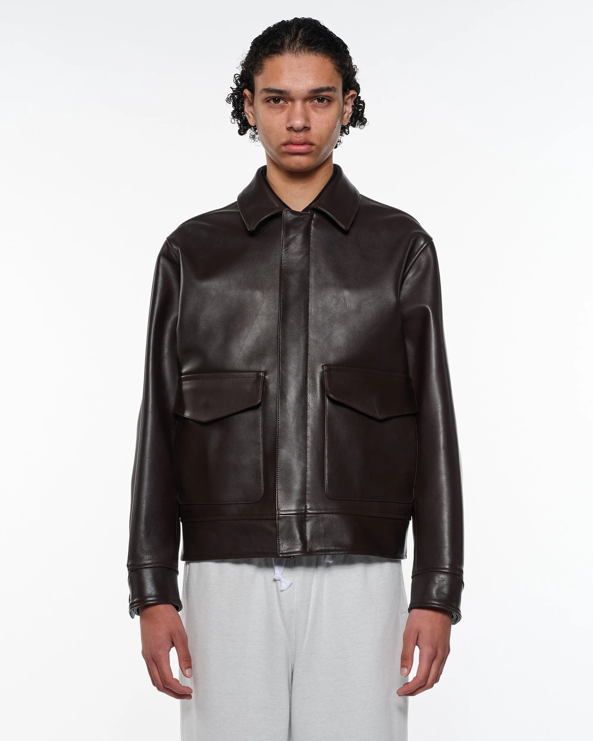 シープレザー / レザーフライトジャケット, Brown sold by MARKAWARE