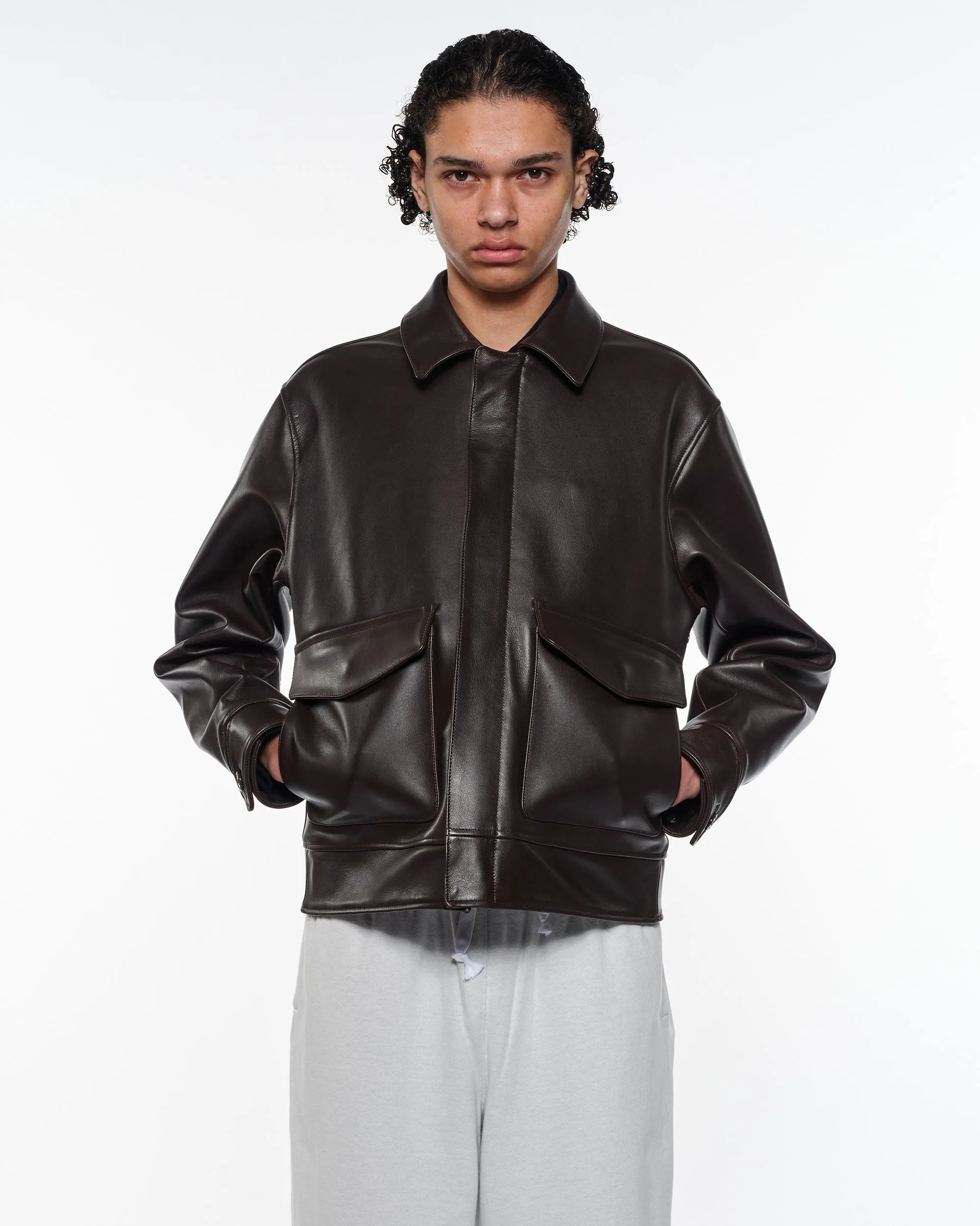 シープレザー / レザーフライトジャケット, Brown sold by MARKAWARE product image thumbnail 2